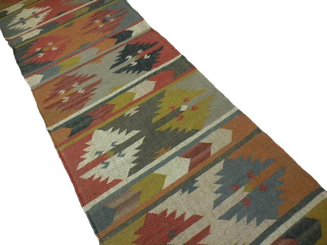 Beautiful Indo-Turkish Geometric Kilim Runner 2’6 x 10’