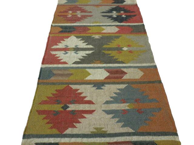 Beautiful Indo-Turkish Geometric Kilim Runner 2’6 x 10’