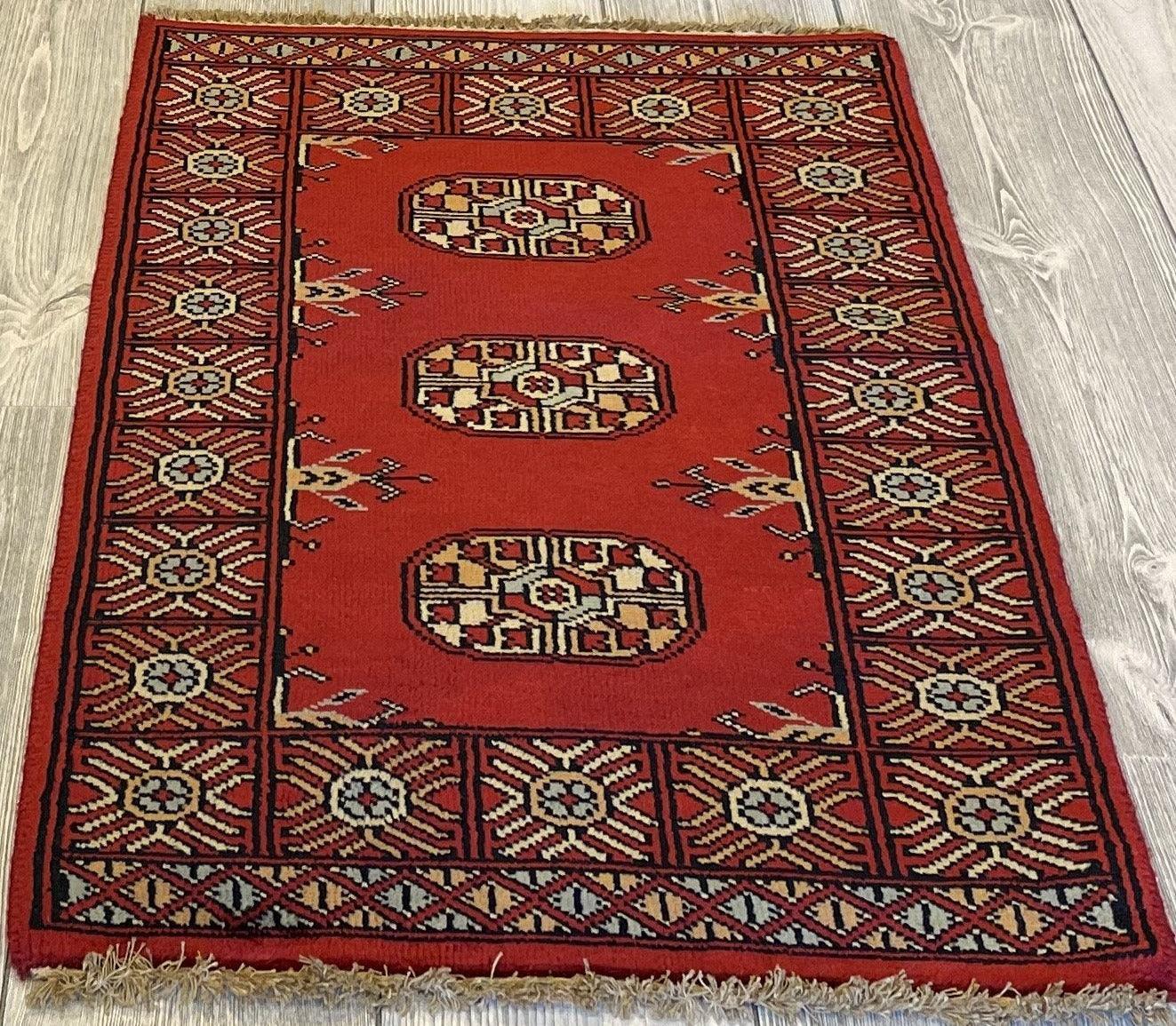 Beautiful Turkoman Bokhara Felpah Area Rug 2x3 Ft