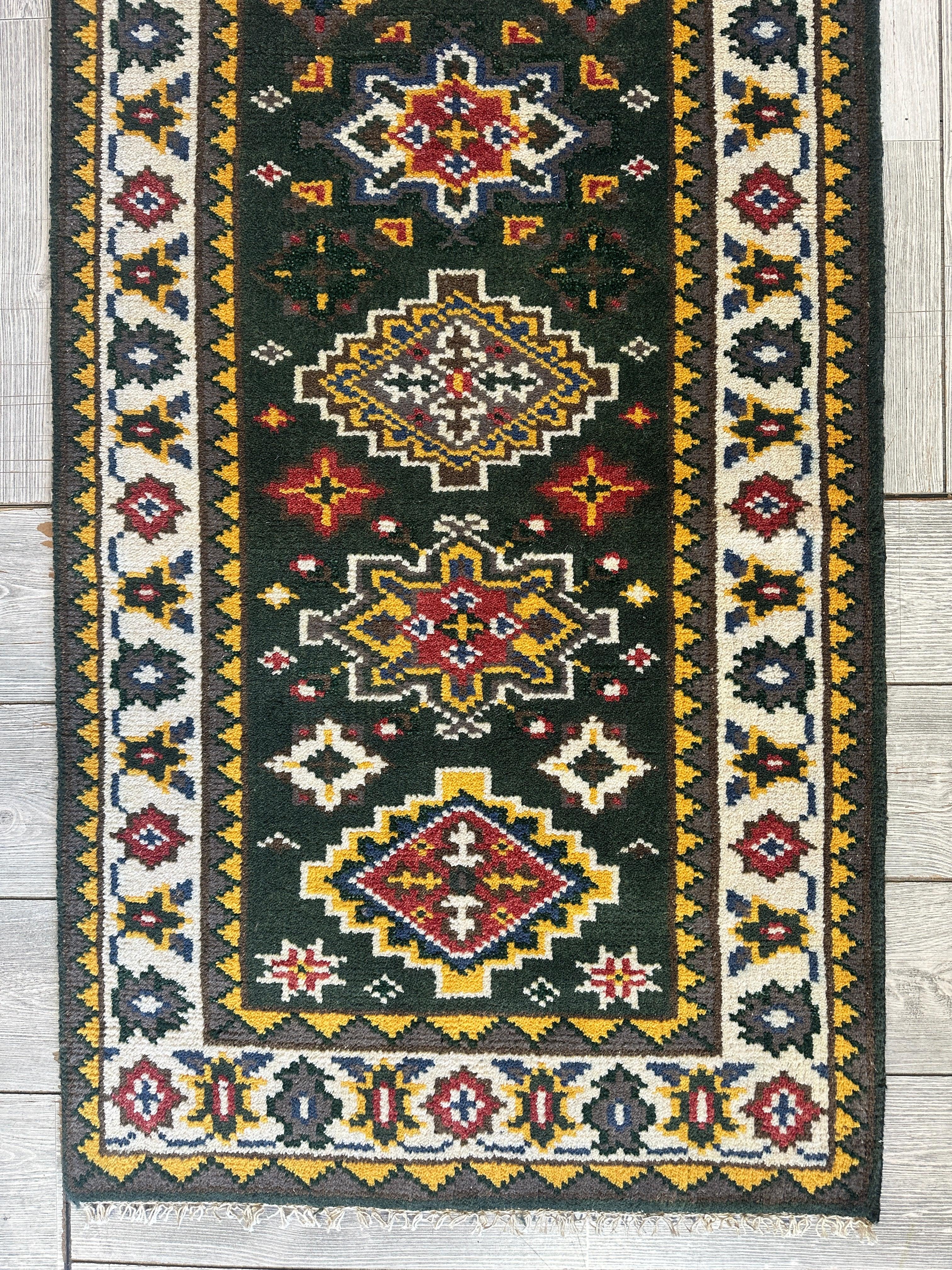 Beautifull Indo-Kazak Runner 2’6” x 8’