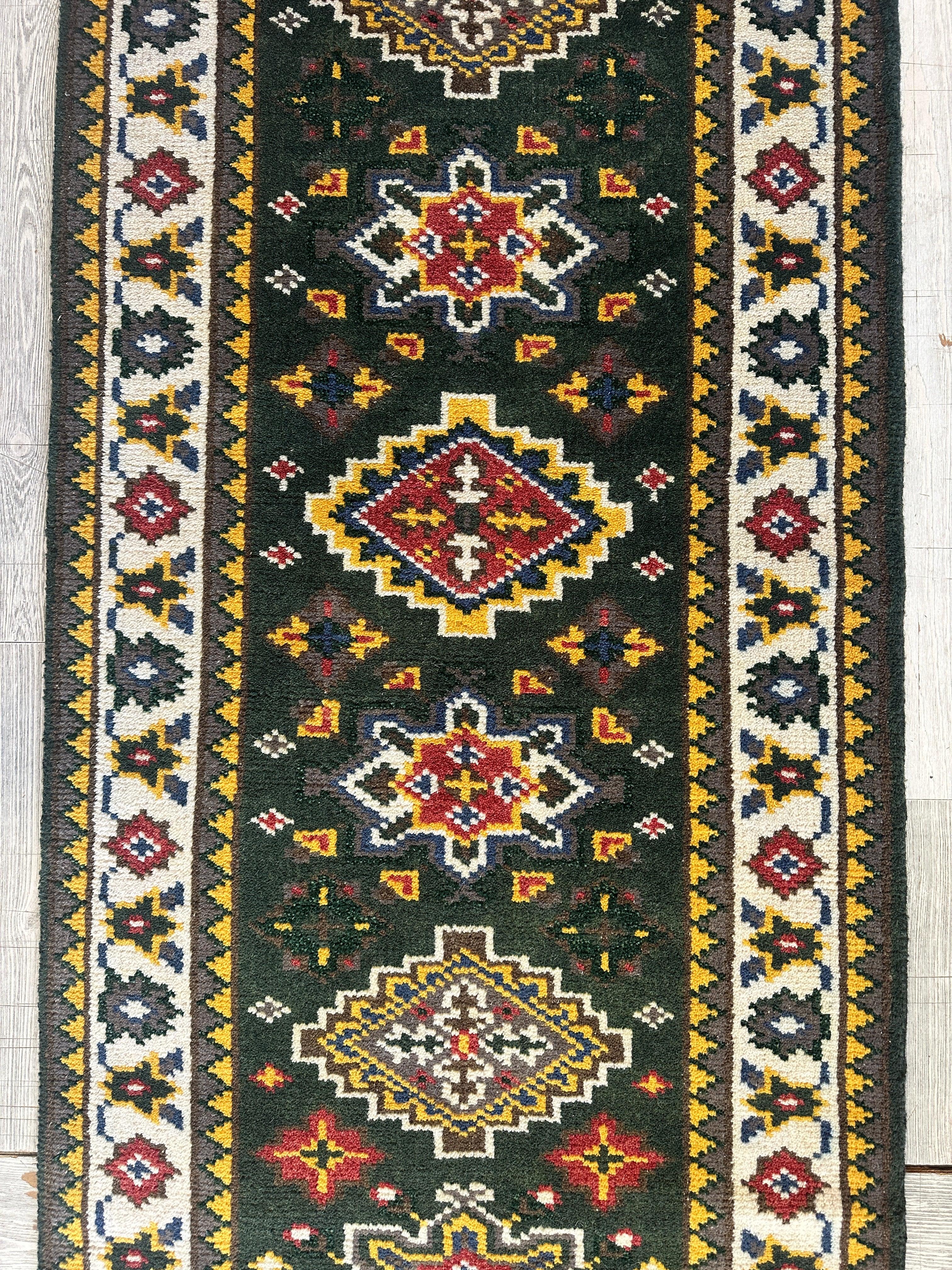 Beautifull Indo-Kazak Runner 2’6” x 8’