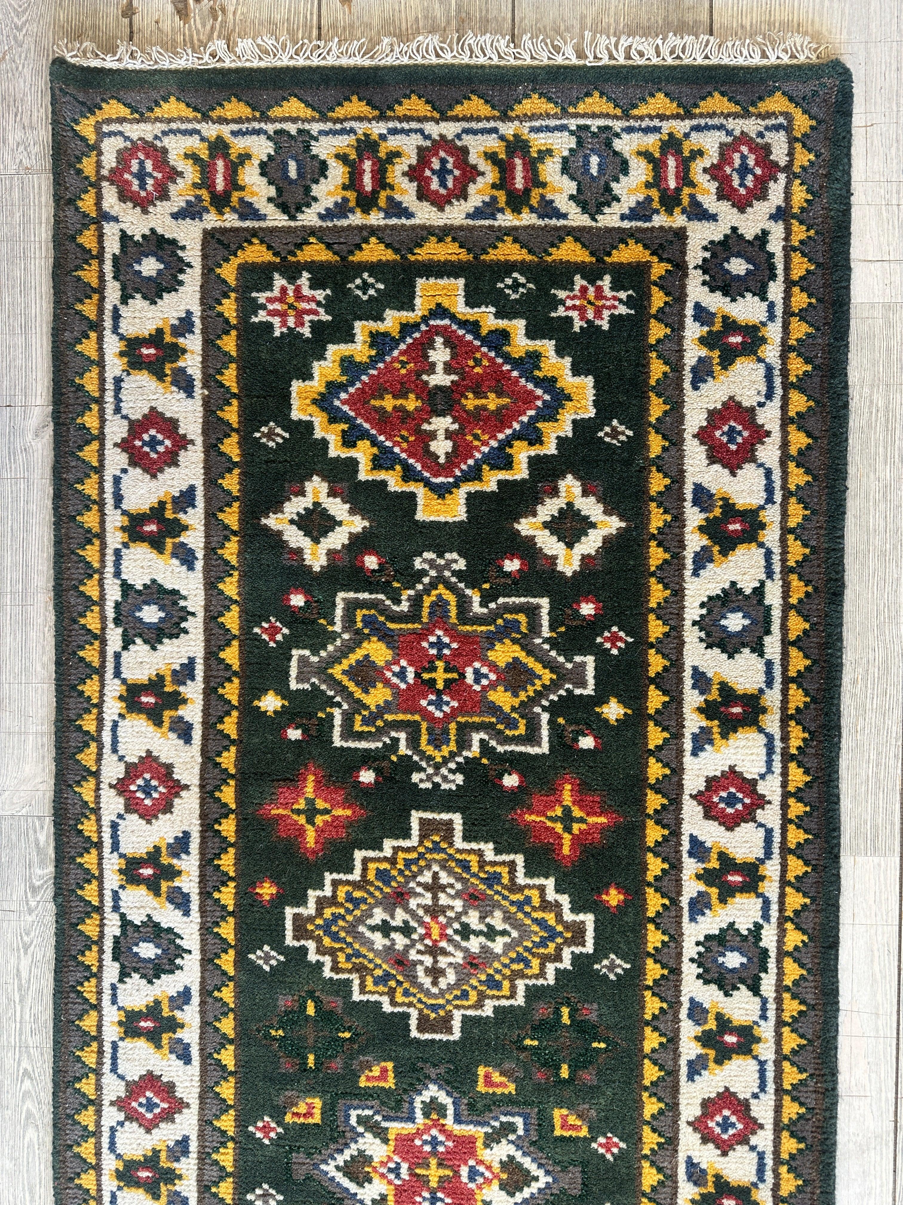 Beautifull Indo-Kazak Runner 2’6” x 8’