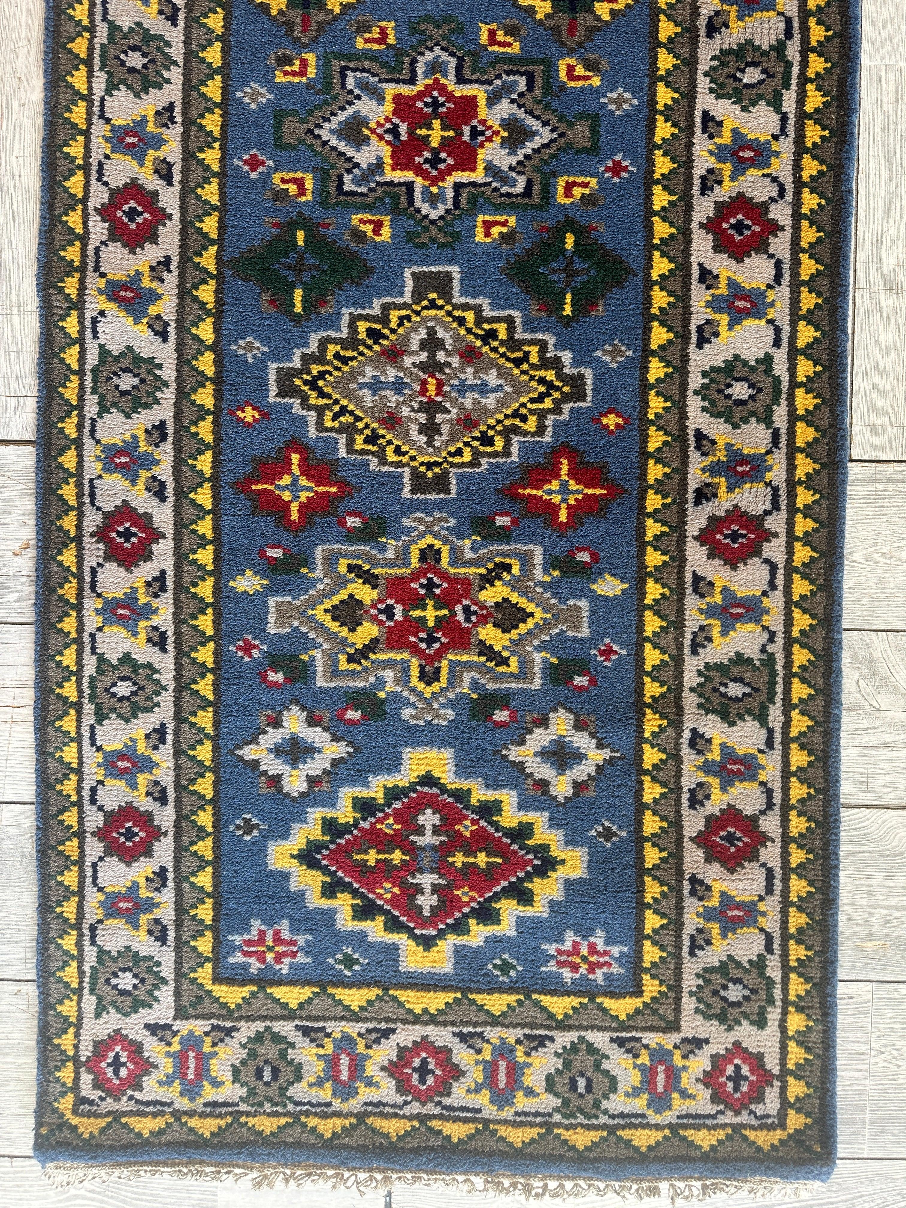 Beautifull Indo-Kazak Runner 2’6”x11’10”