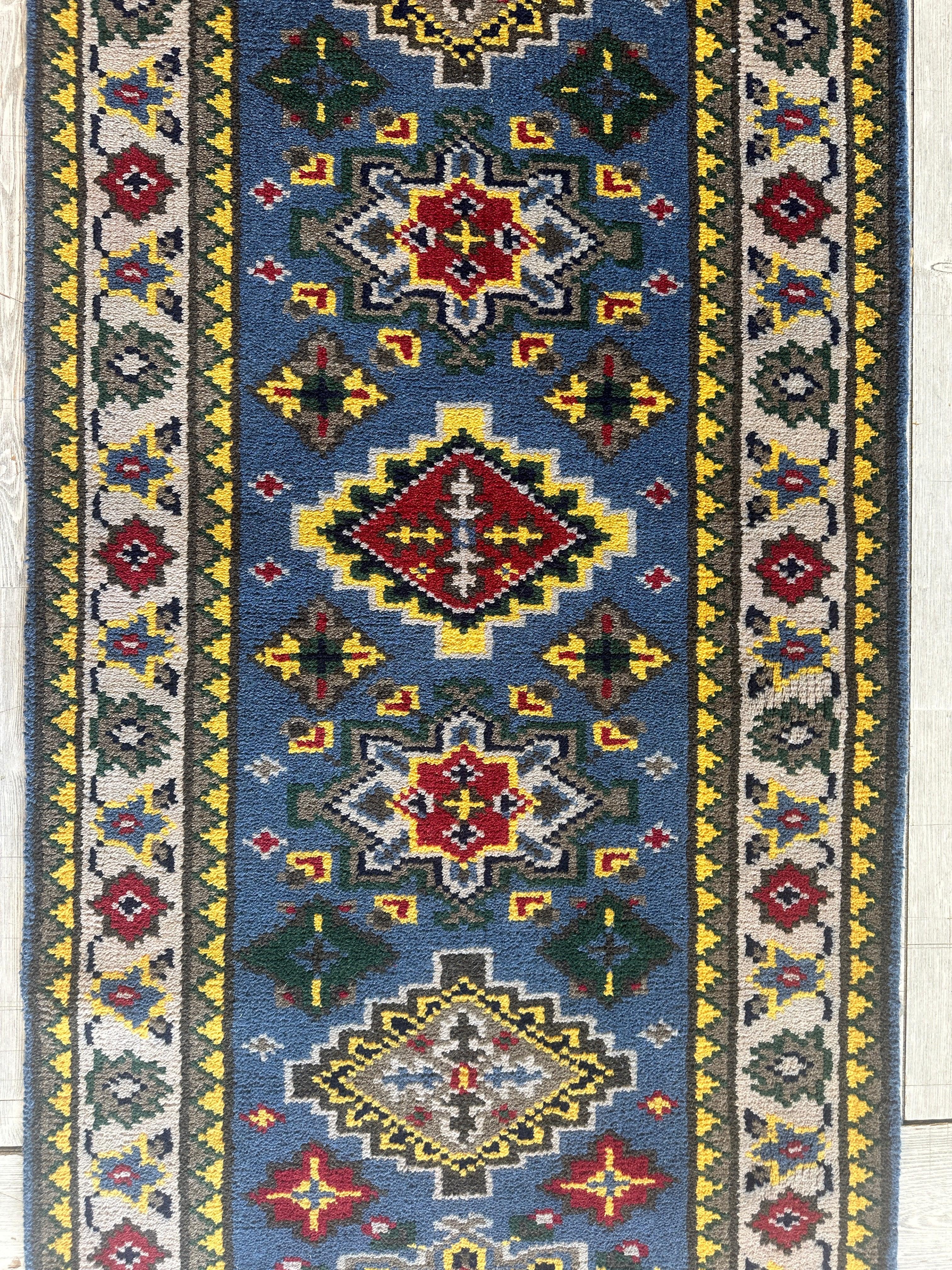 Beautifull Indo-Kazak Runner 2’6”x11’10”