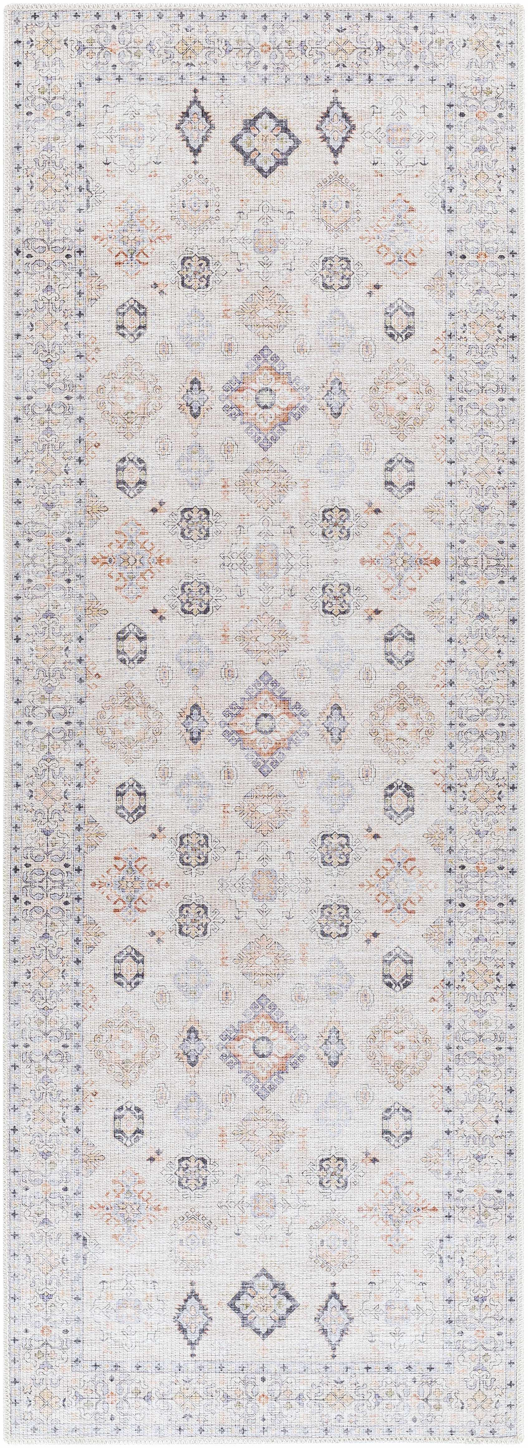 Beige Beckett Vintage Washable Area Rug