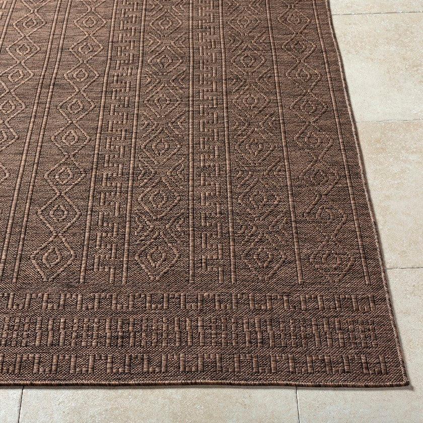 Benjaman Bohemian Brown Area Rug