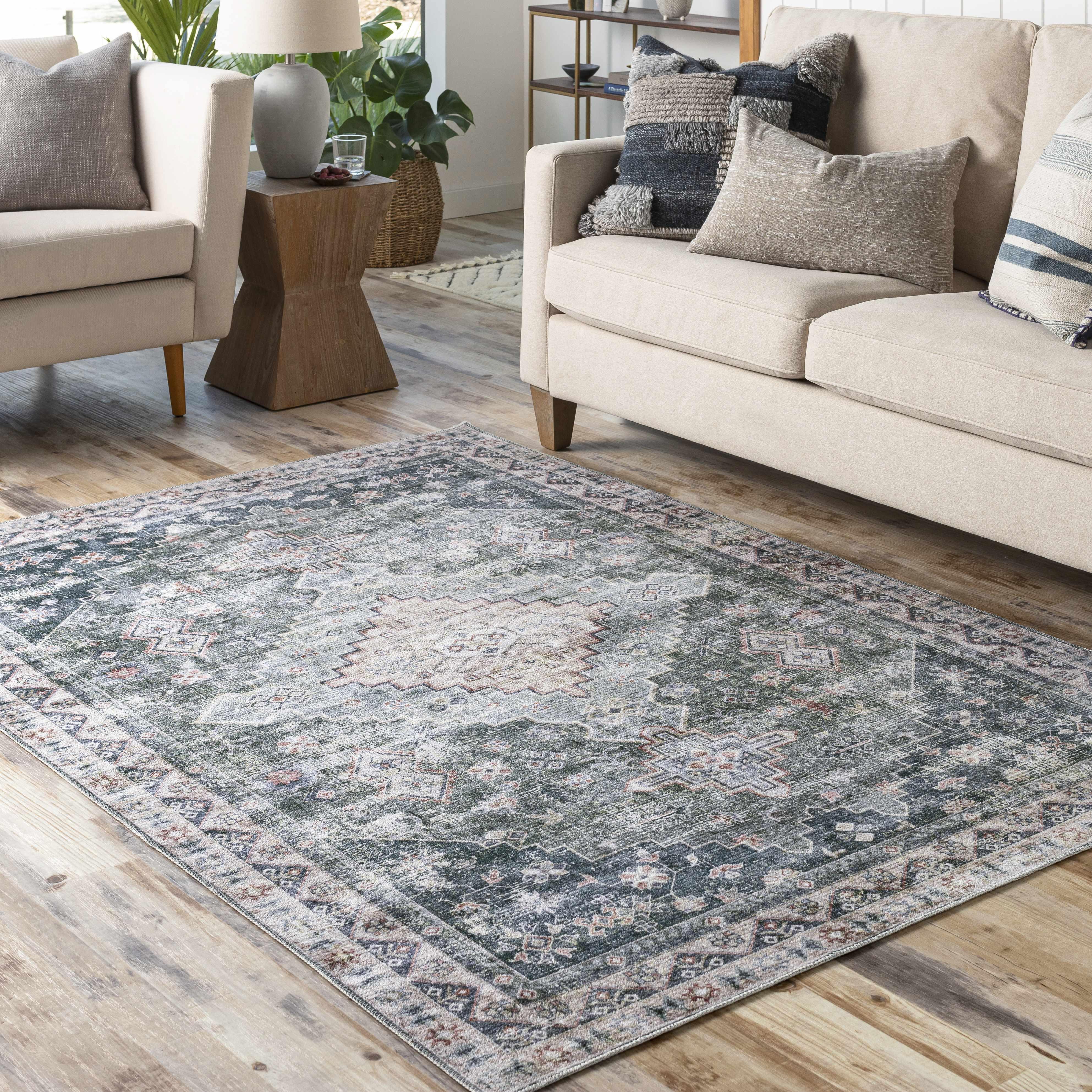 Blackstonedge Washable Area Rug