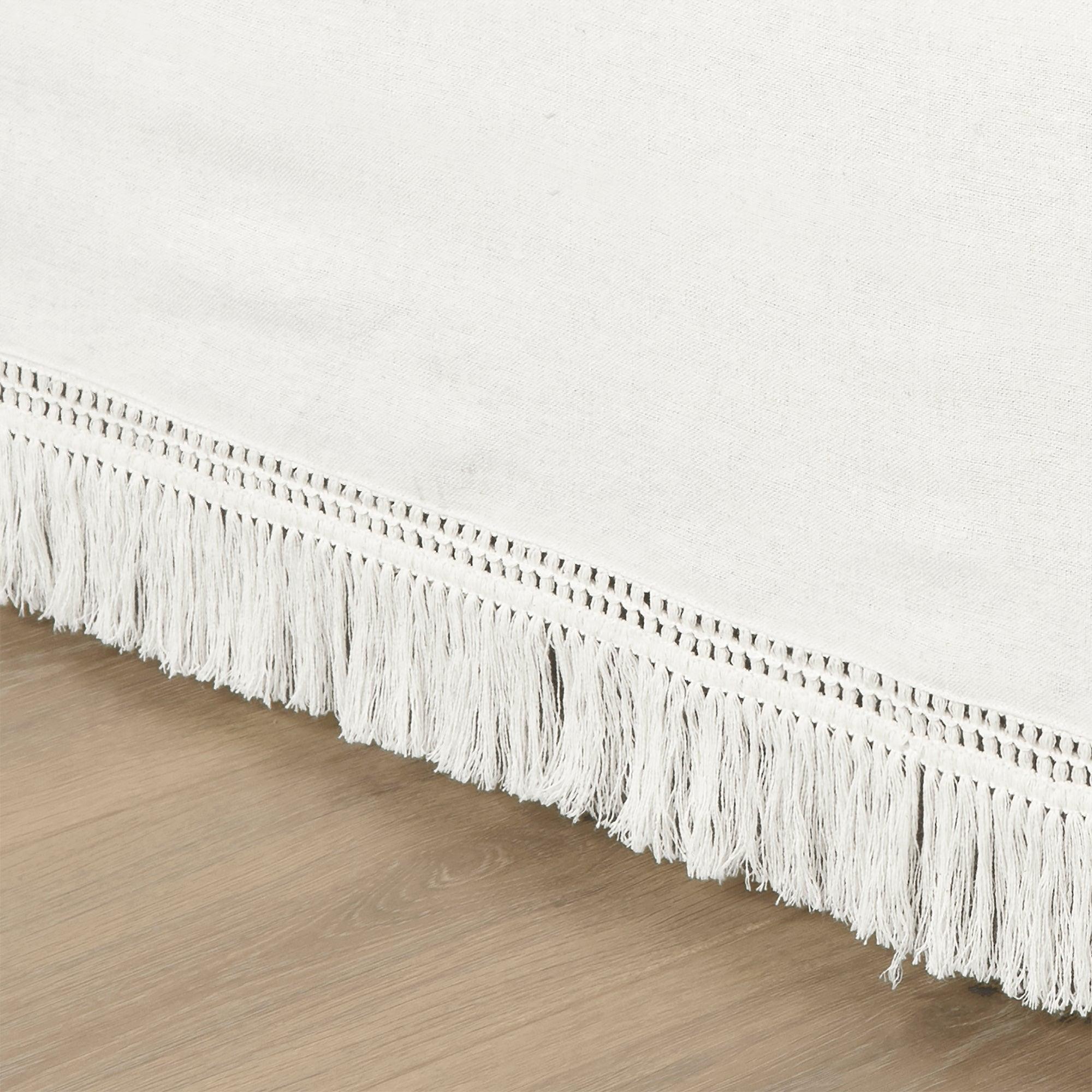 Boho Fringe 15-Inch Tailored Drop Easy Fit Bed Skirt