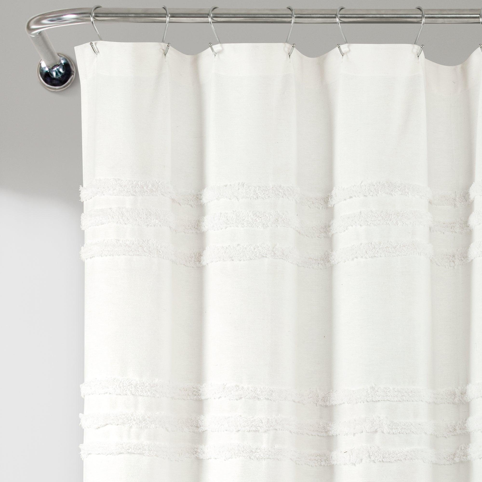 Boho Kendra Tufted Yarn Dyed Recycled Cotton Shower Curtain