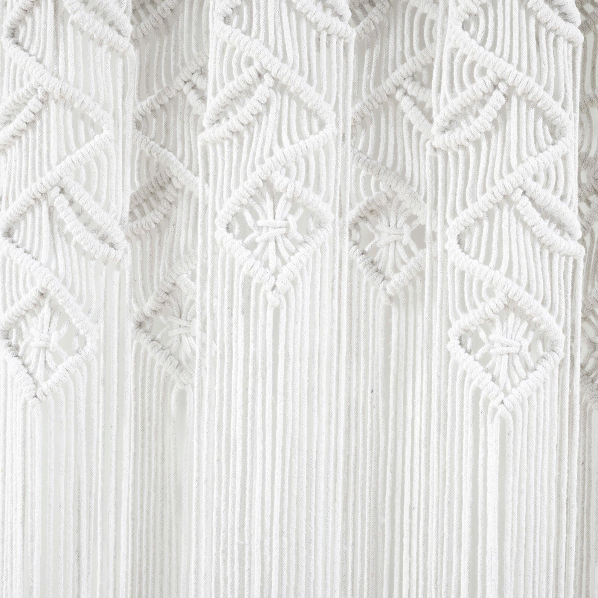 Boho Macrame Leaf Cotton Window Curtain