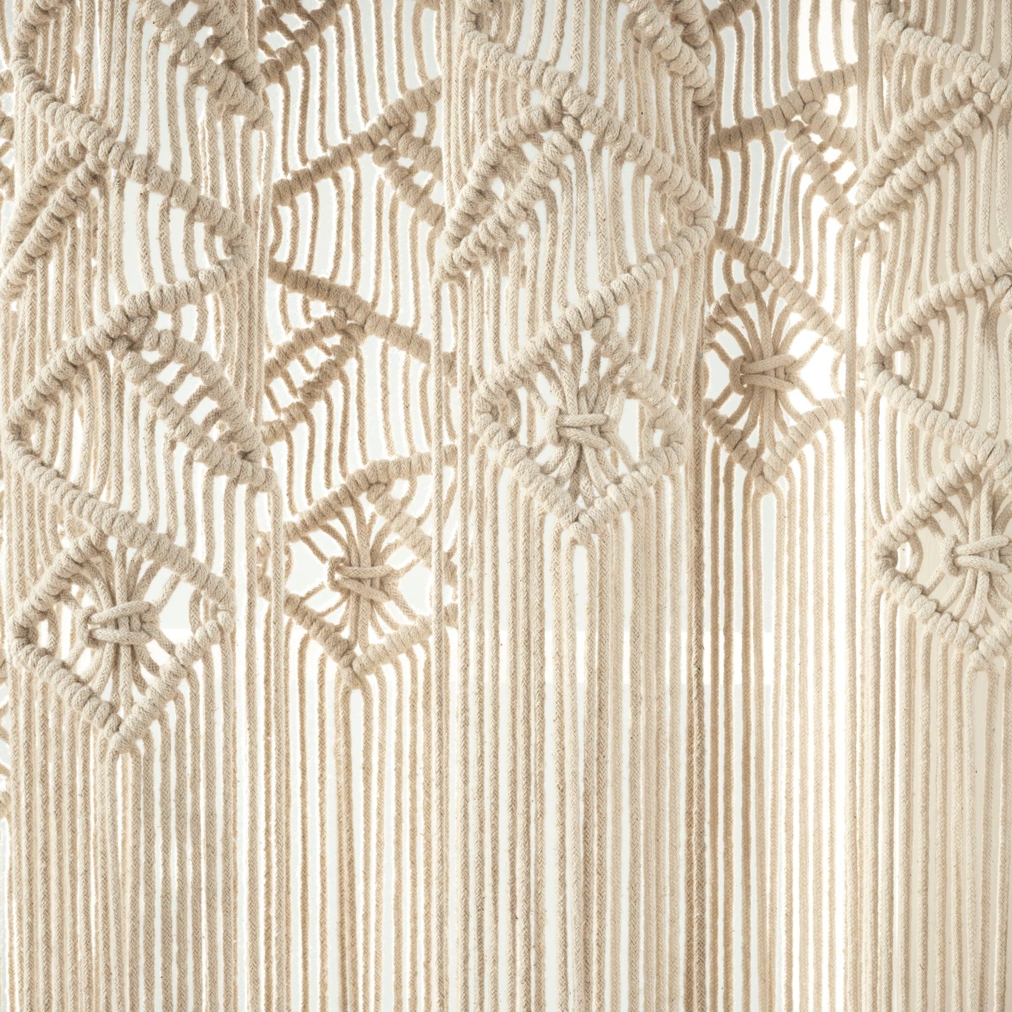 Boho Macrame Leaf Cotton Window Curtain