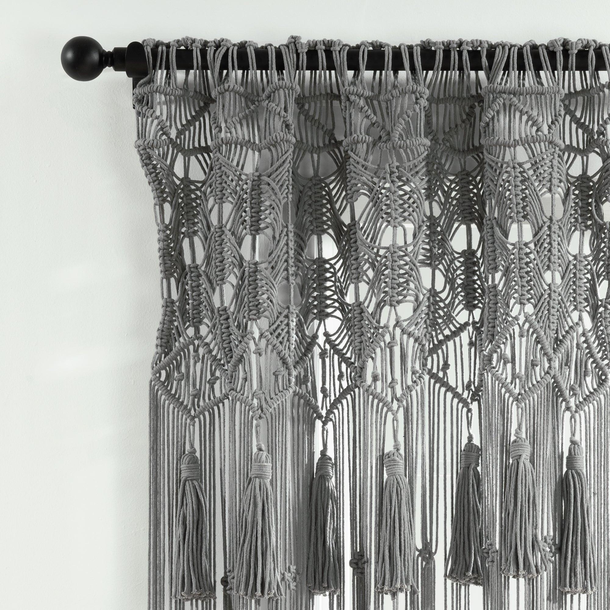 Boho Macrame Tassel Cotton Window Curtain