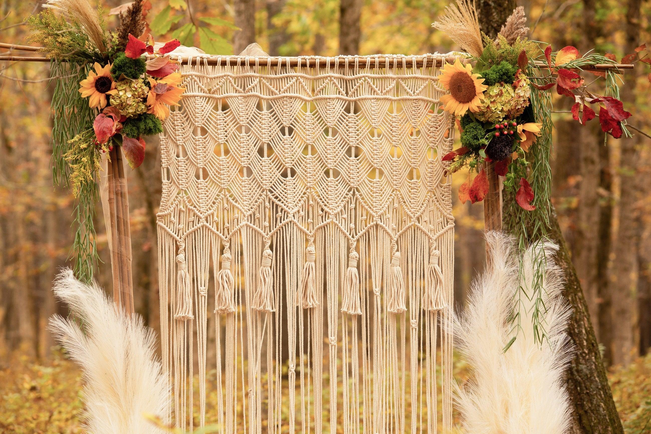 Boho Macrame Tassel Cotton Window Curtain