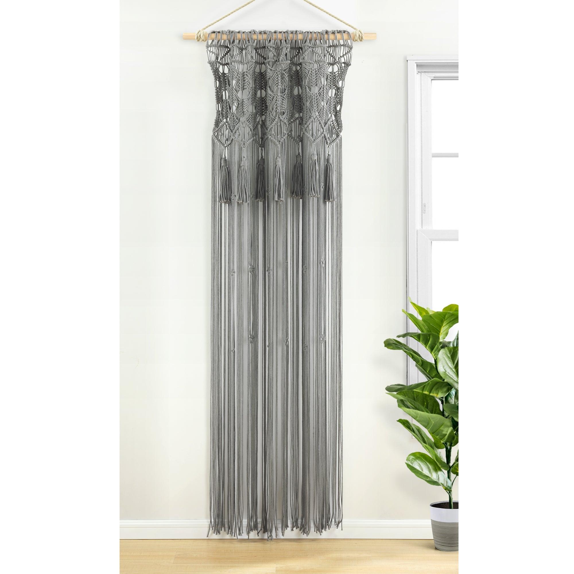 Boho Macrame Tassel Cotton Window Curtain