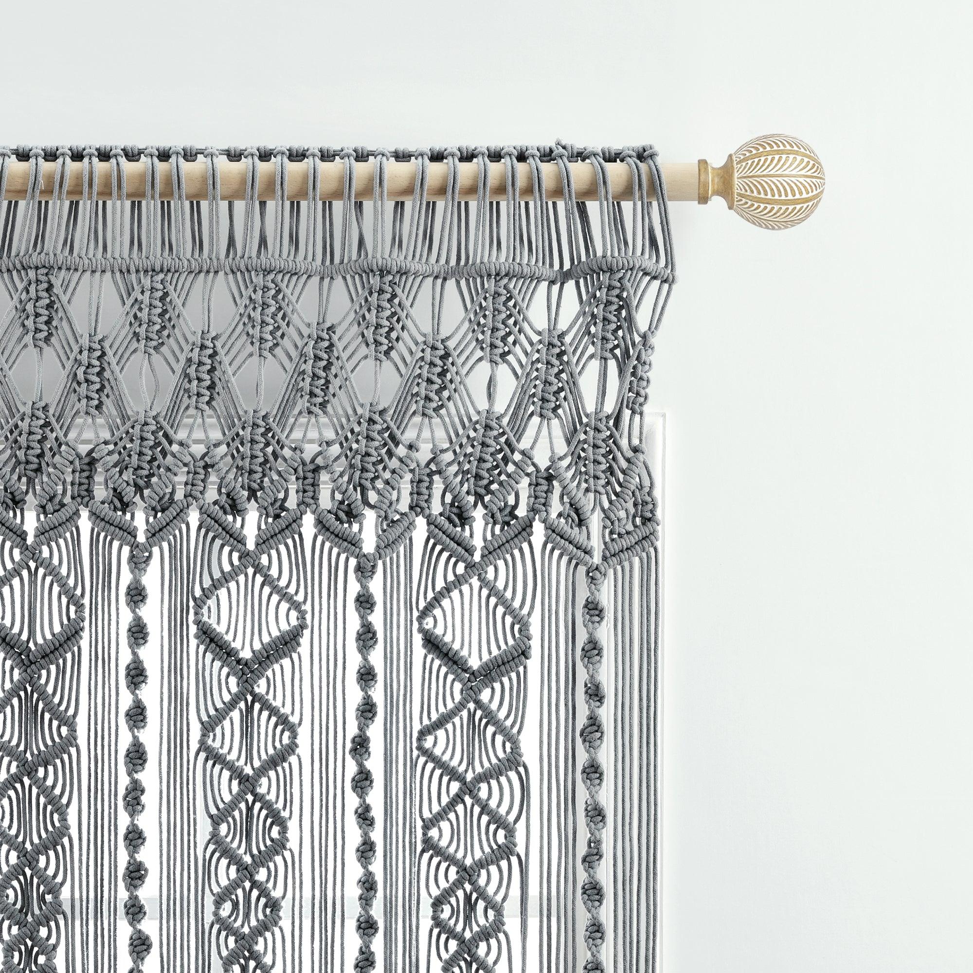 Boho Macrame Textured Cotton Valance