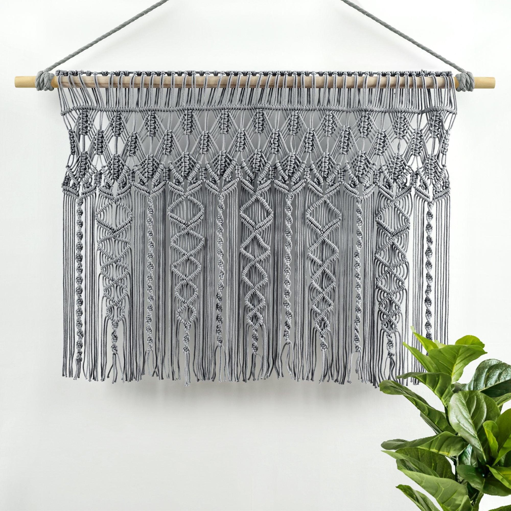 Boho Macrame Textured Cotton Valance