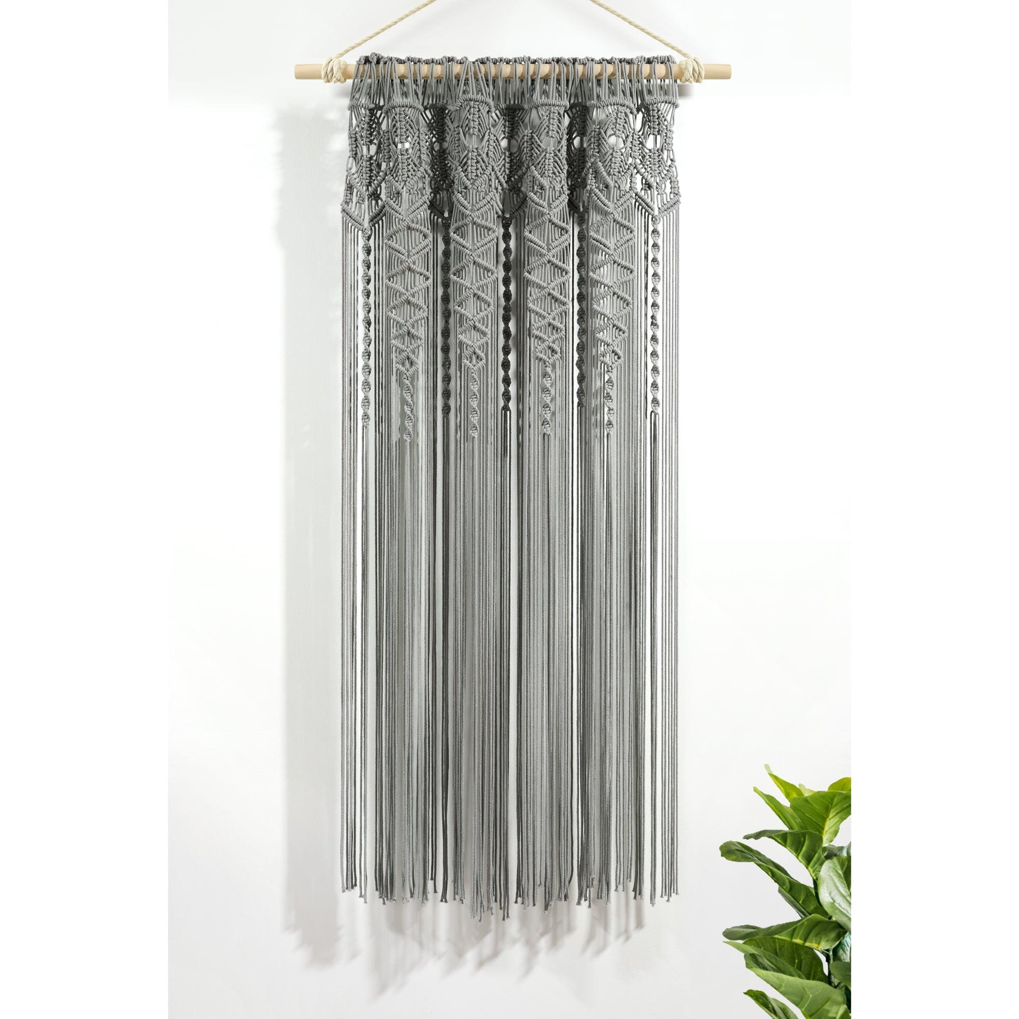 Boho Macrame Textured Cotton Window Curtain