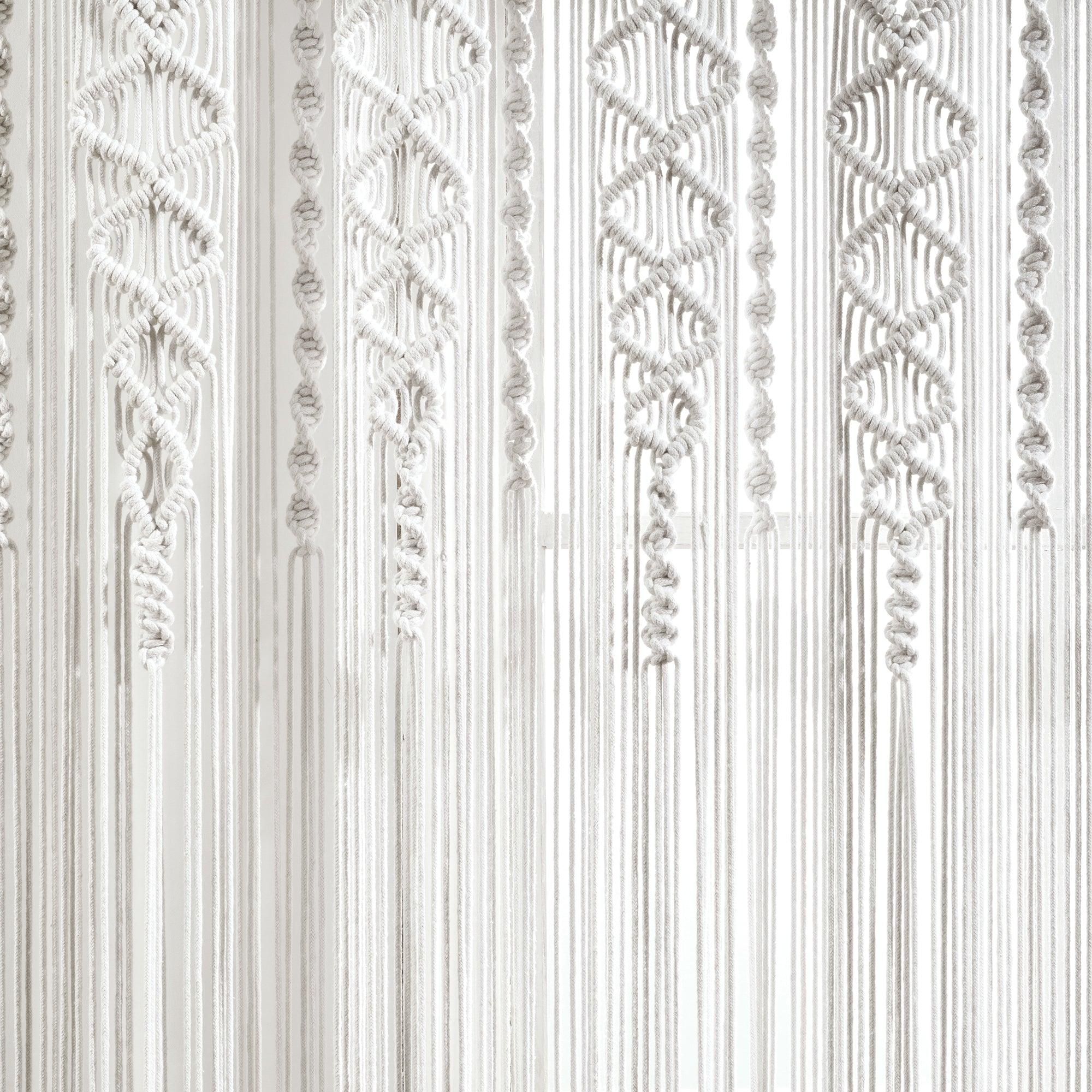 Boho Macrame Textured Cotton Window Curtain