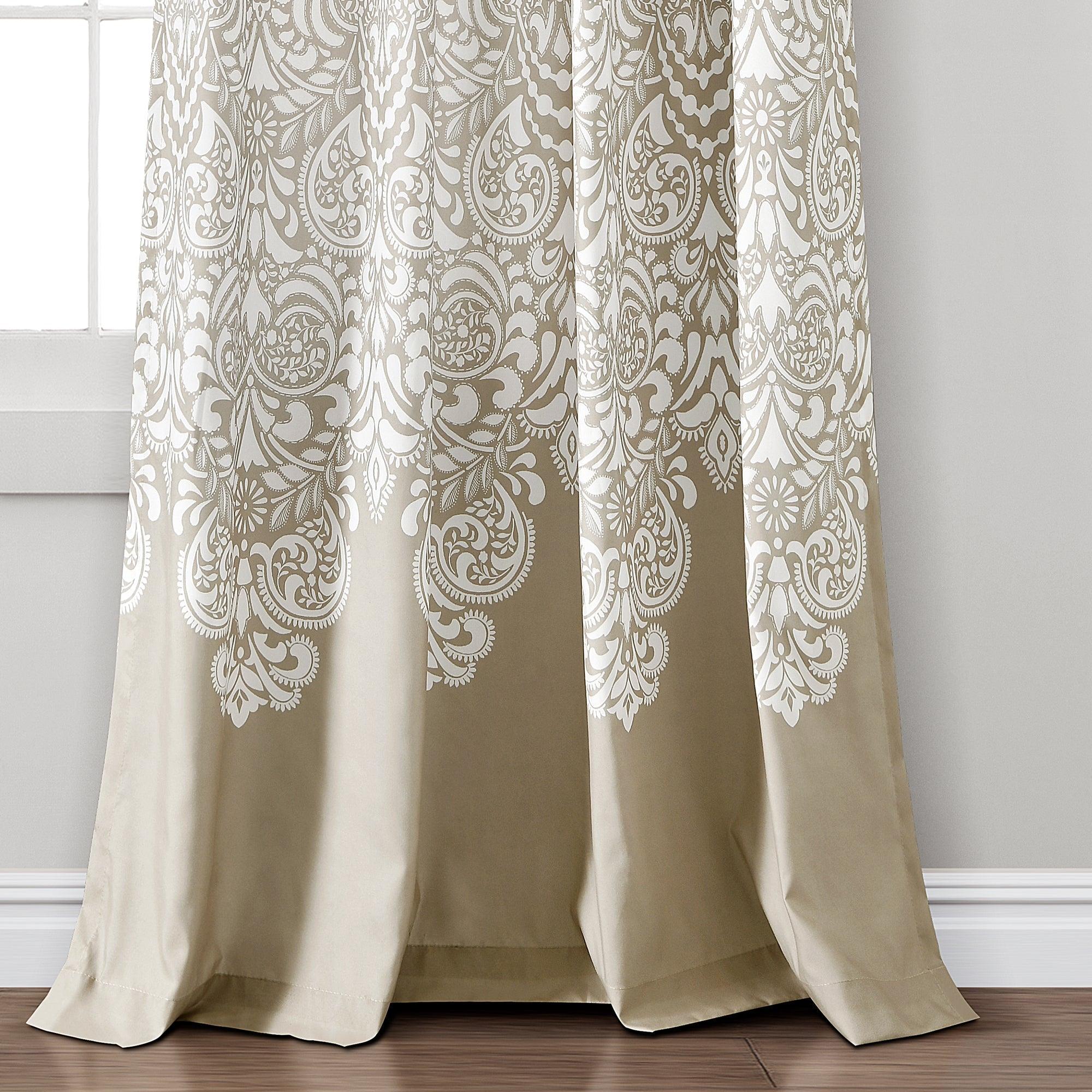 Boho Medallion Window Curtain Panel Set