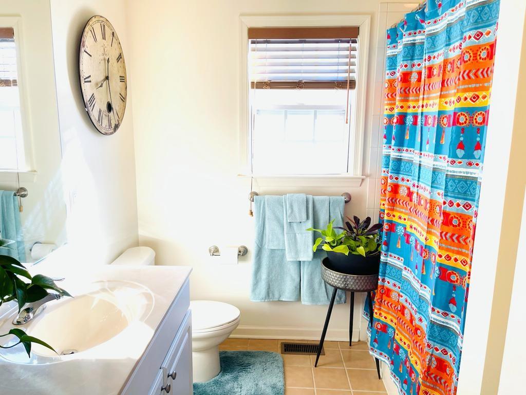 Boho Watercolor Border Shower Curtain