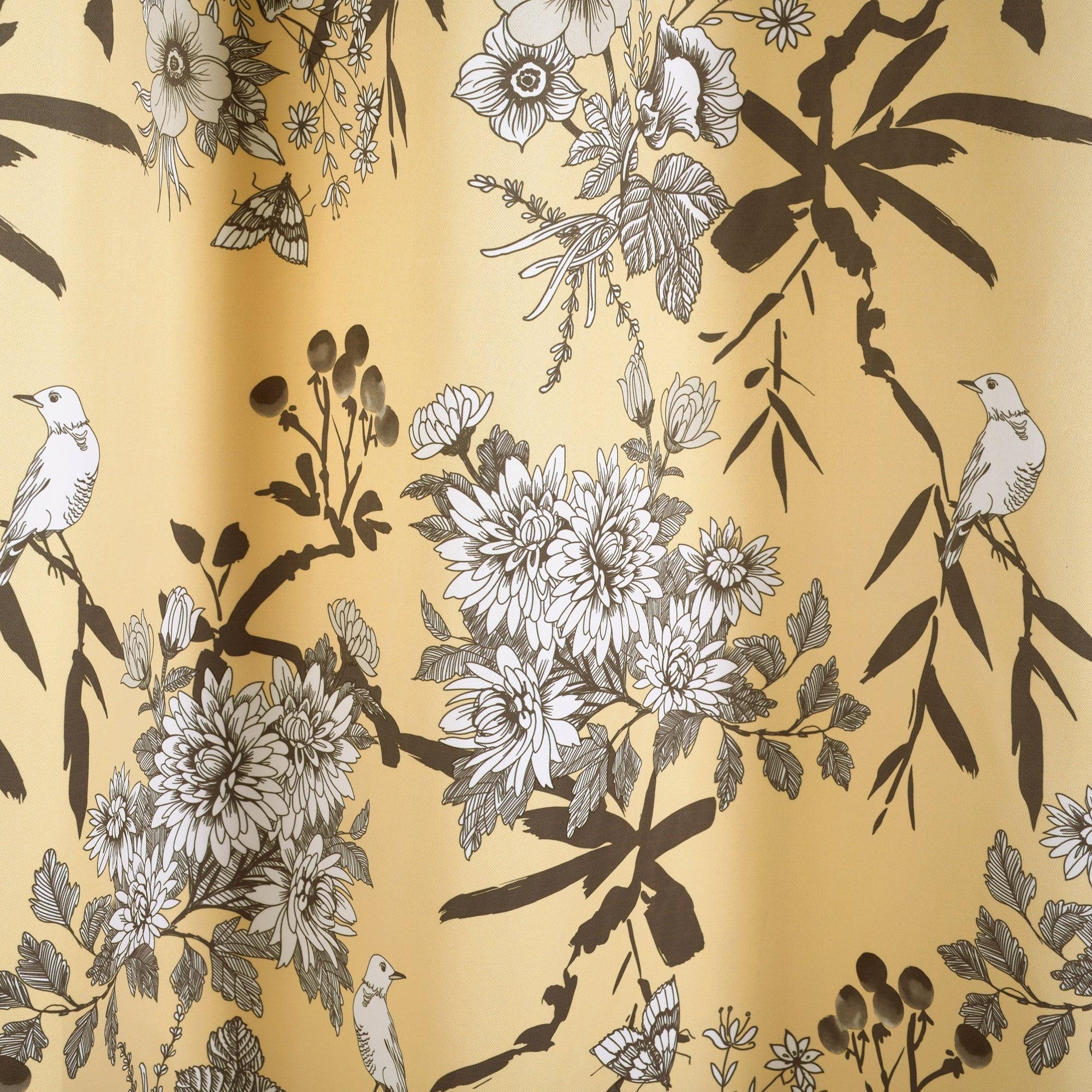 Botanical Garden Light Filtering Window Curtain Panel Set