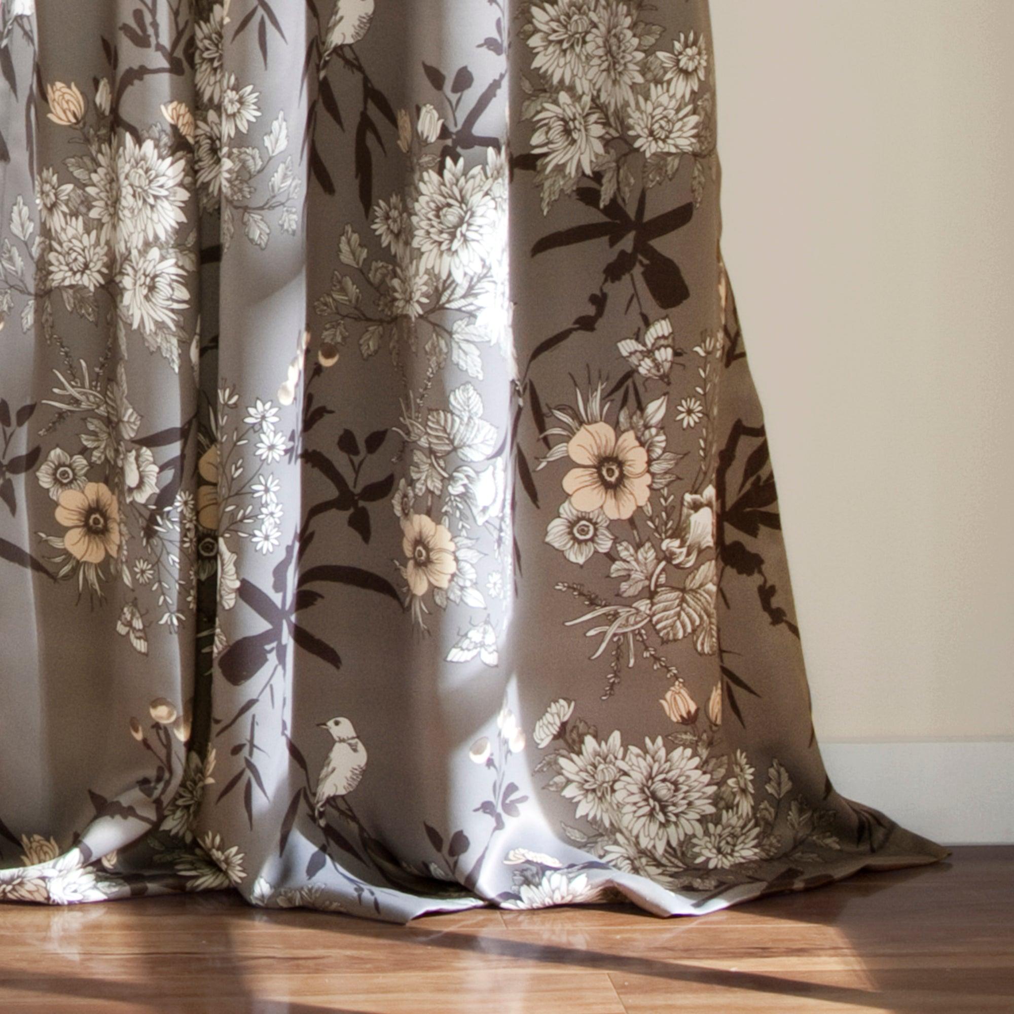 Botanical Garden Light Filtering Window Curtain Panel Set