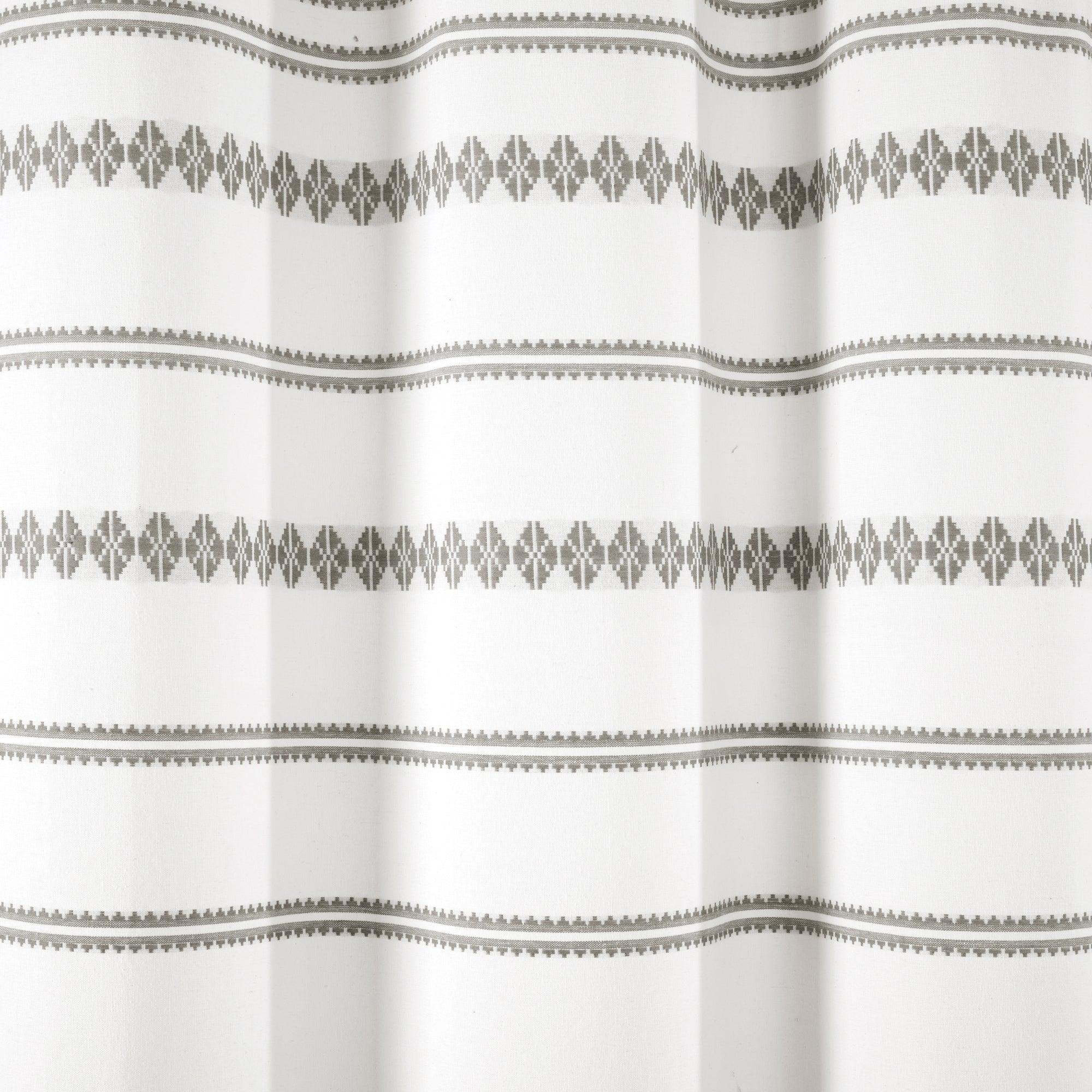 Breezy Chic Tassel Jacquard Recycled Cotton Shower Curtain