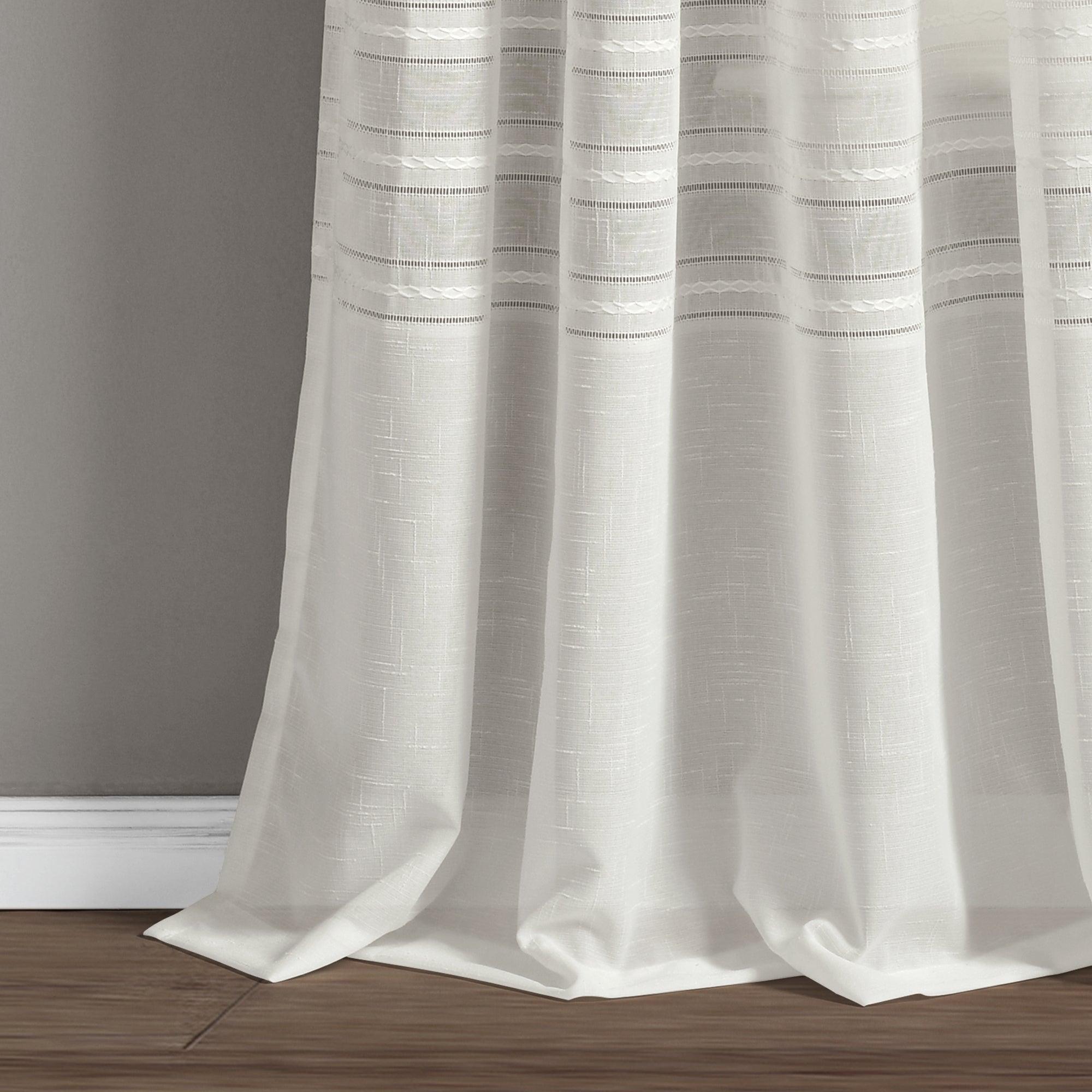 Bridie Grommet Sheer Window Curtain Panel Set