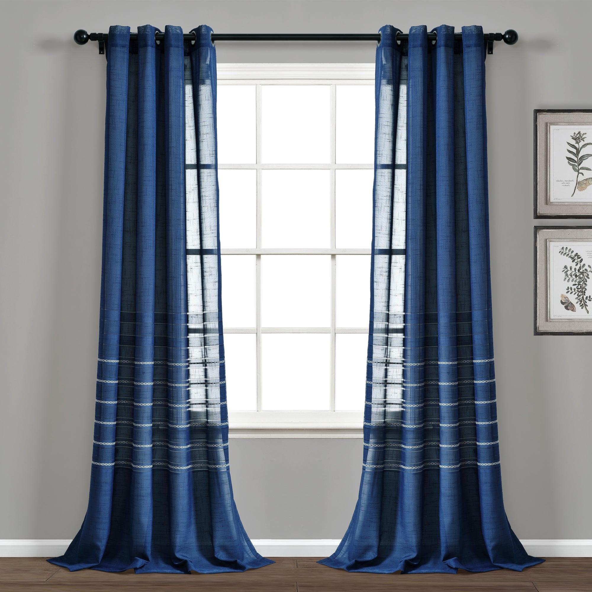 Bridie Grommet Sheer Window Curtain Panel Set