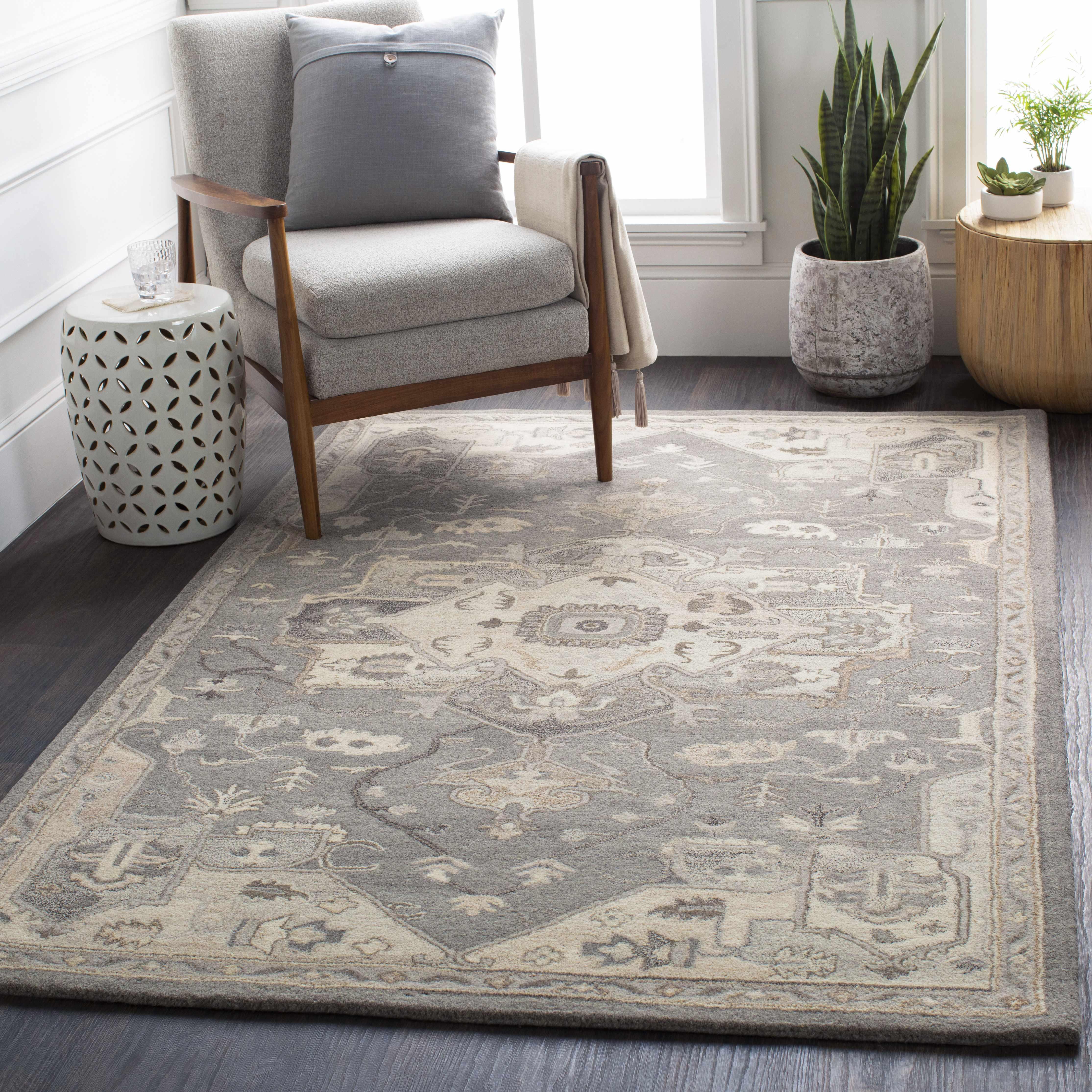 Broomfield Hand Tufted Taupe 1196 Area Rug