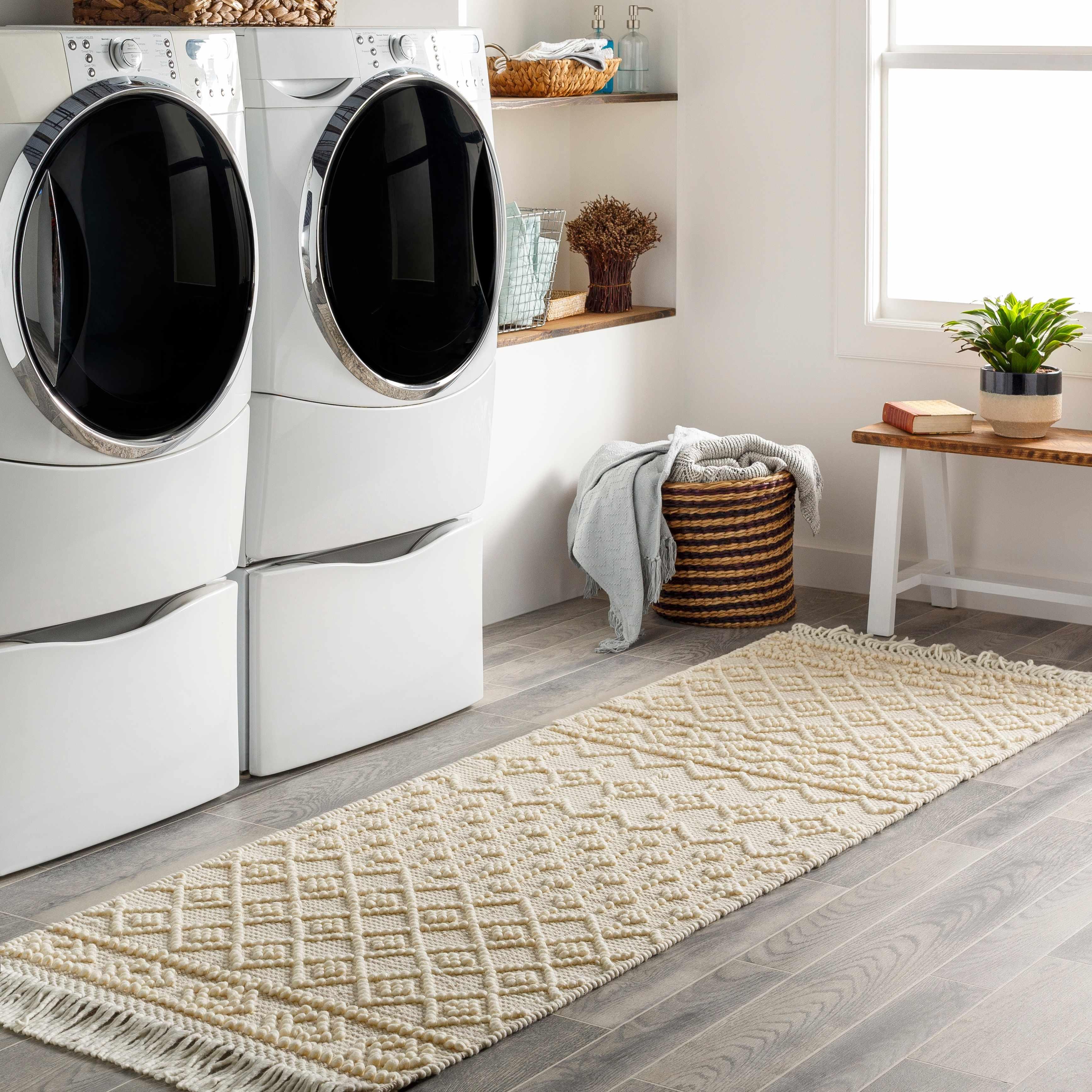 Brothers Beige Wool&Cotton Rug