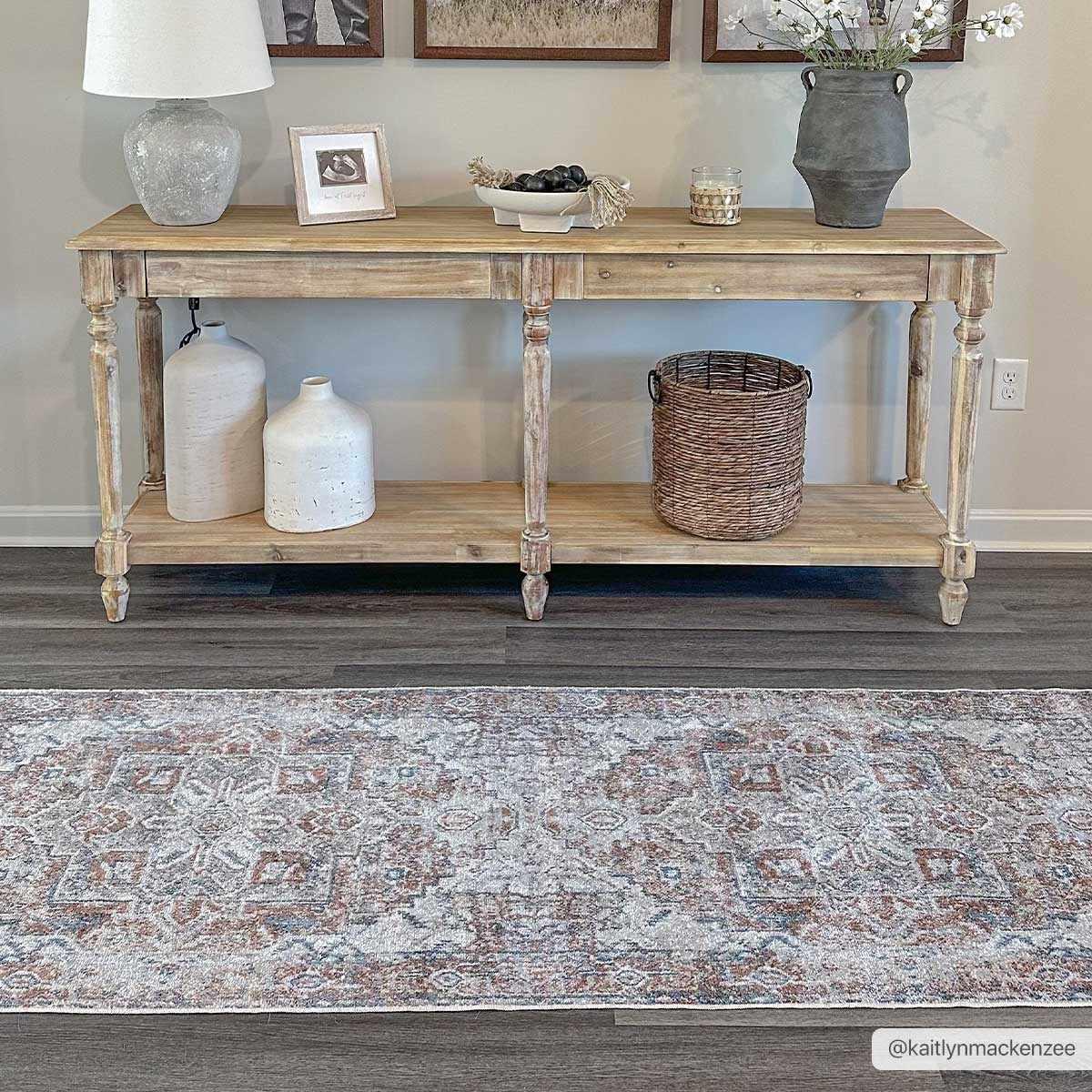 Brown Hera Washable Area Rug