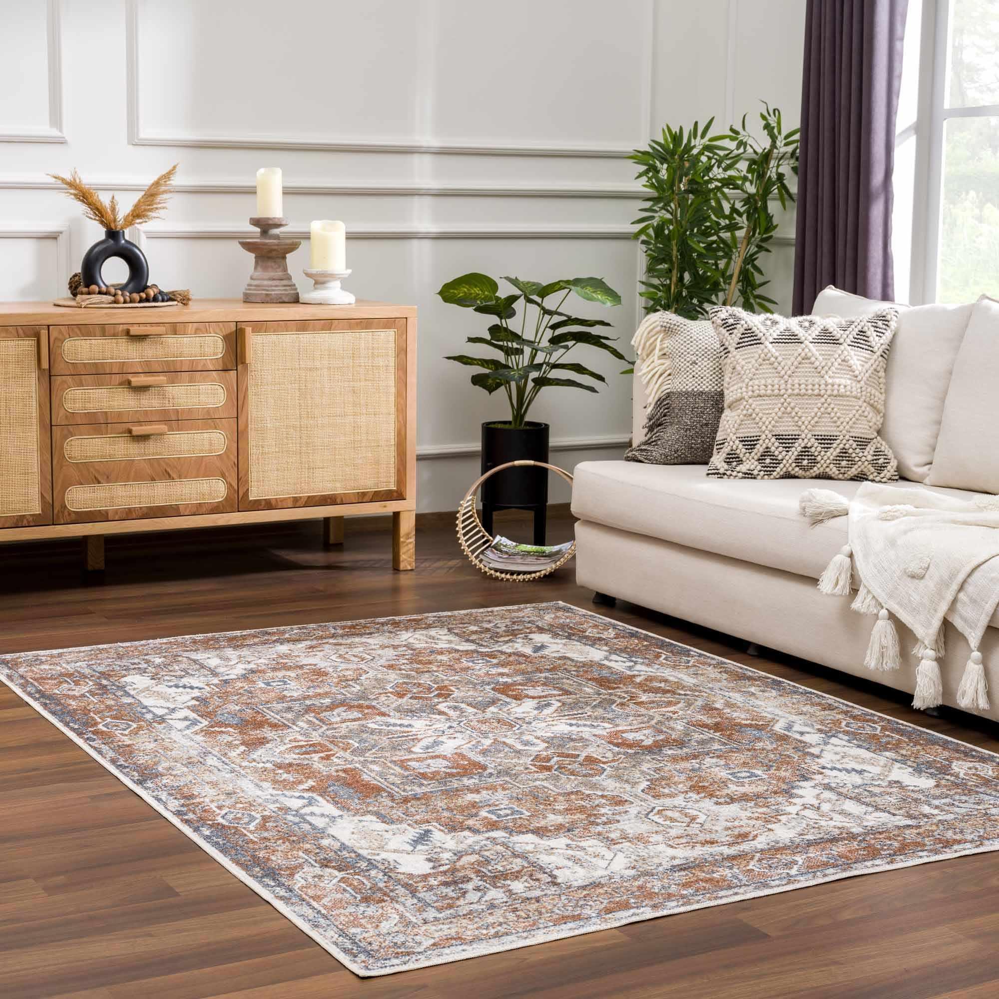 Brown Hera Washable Area Rug