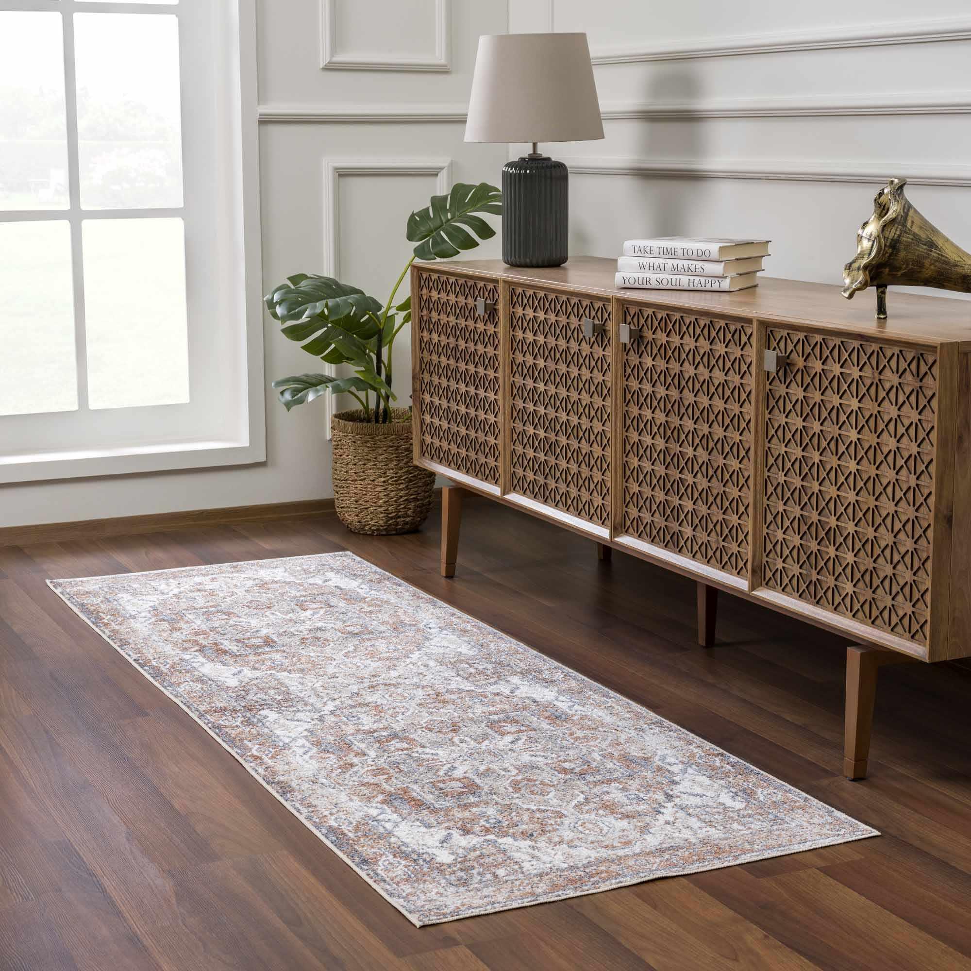 Brown Hera Washable Area Rug