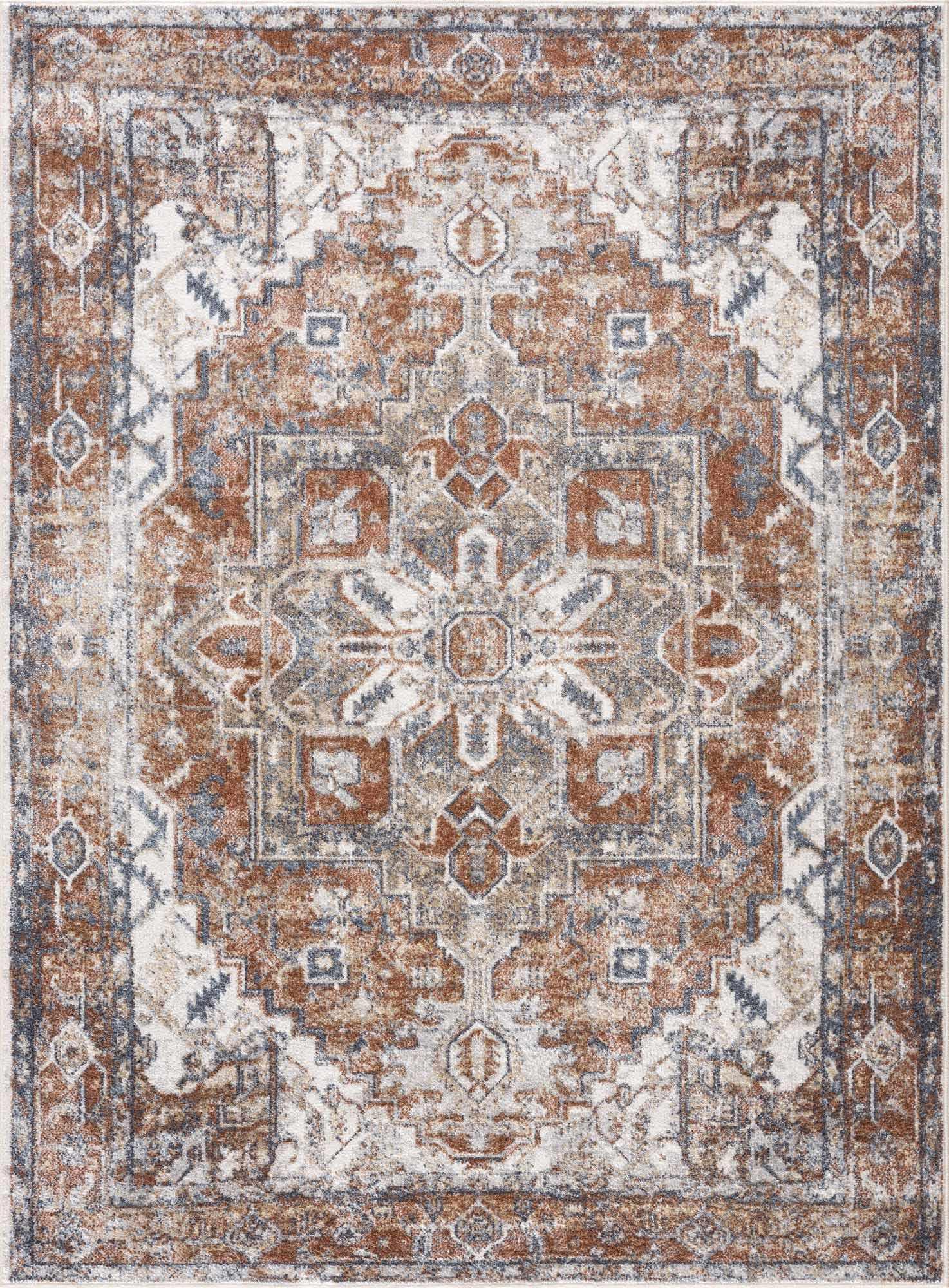 Brown Hera Washable Area Rug