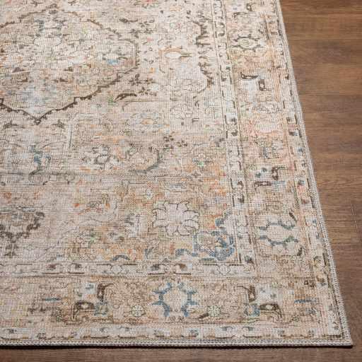 Brown Standon Vintage Washable Area Rug