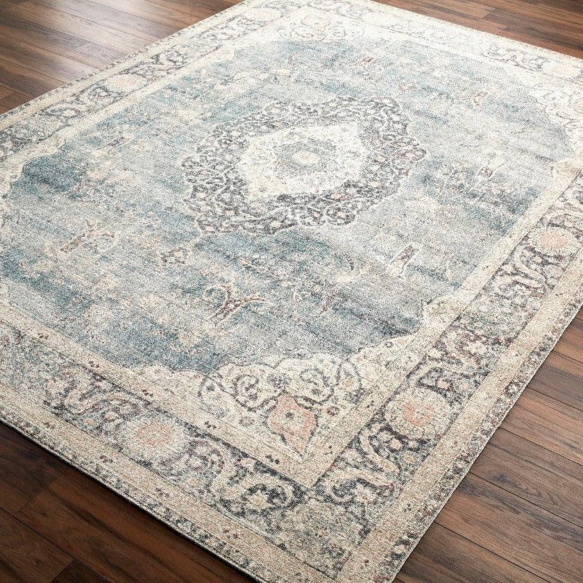 Bryttany Traditional Ivory/Slate Area Rug