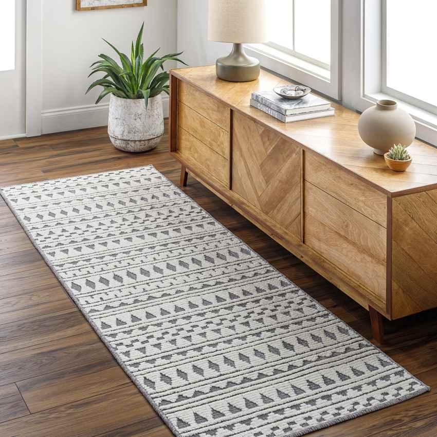 Buena Vista Global Charcoal Washable Area Rug