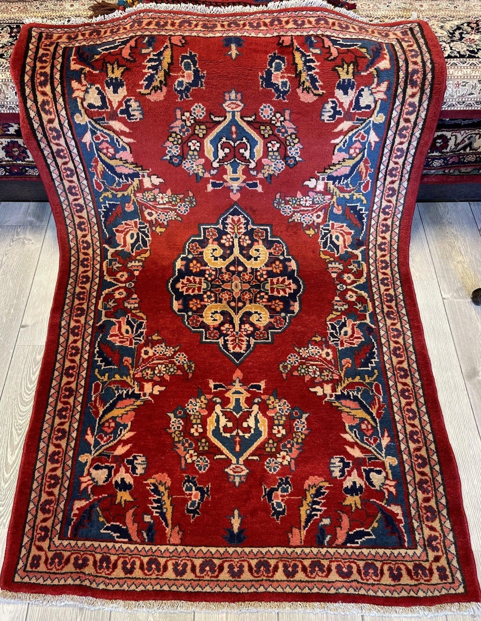 C1930 Antique Lilihan Mallayer Area Rug 3'7''x5'7''