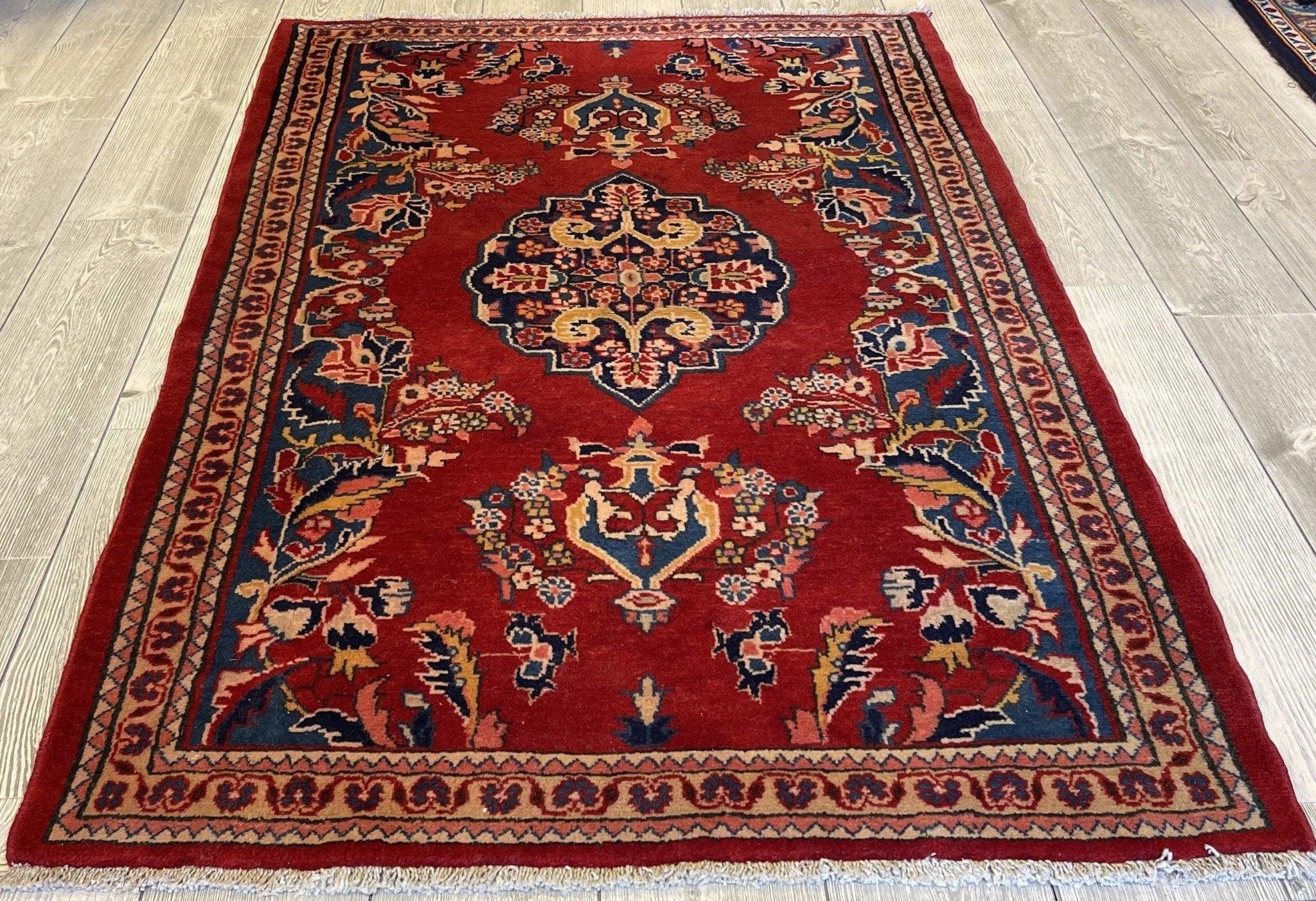 C1930 Antique Lilihan Mallayer Area Rug 3'7''x5'7''