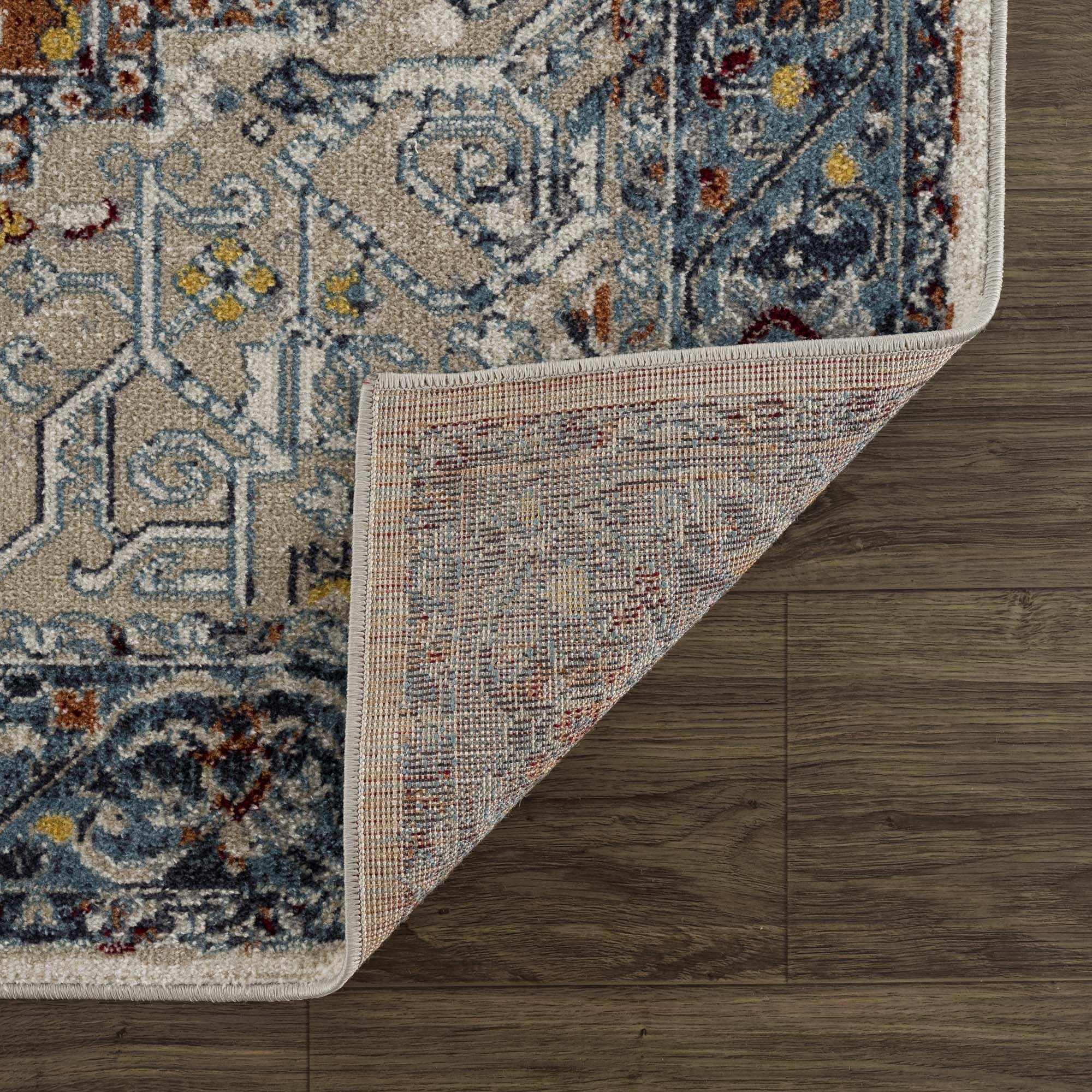 Cabacungan Blue & Rust Washable Area Rug