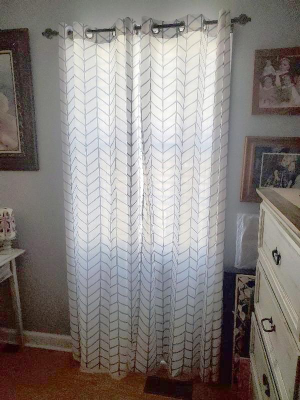 Calia Chevron Geo Window Curtain Panels Set