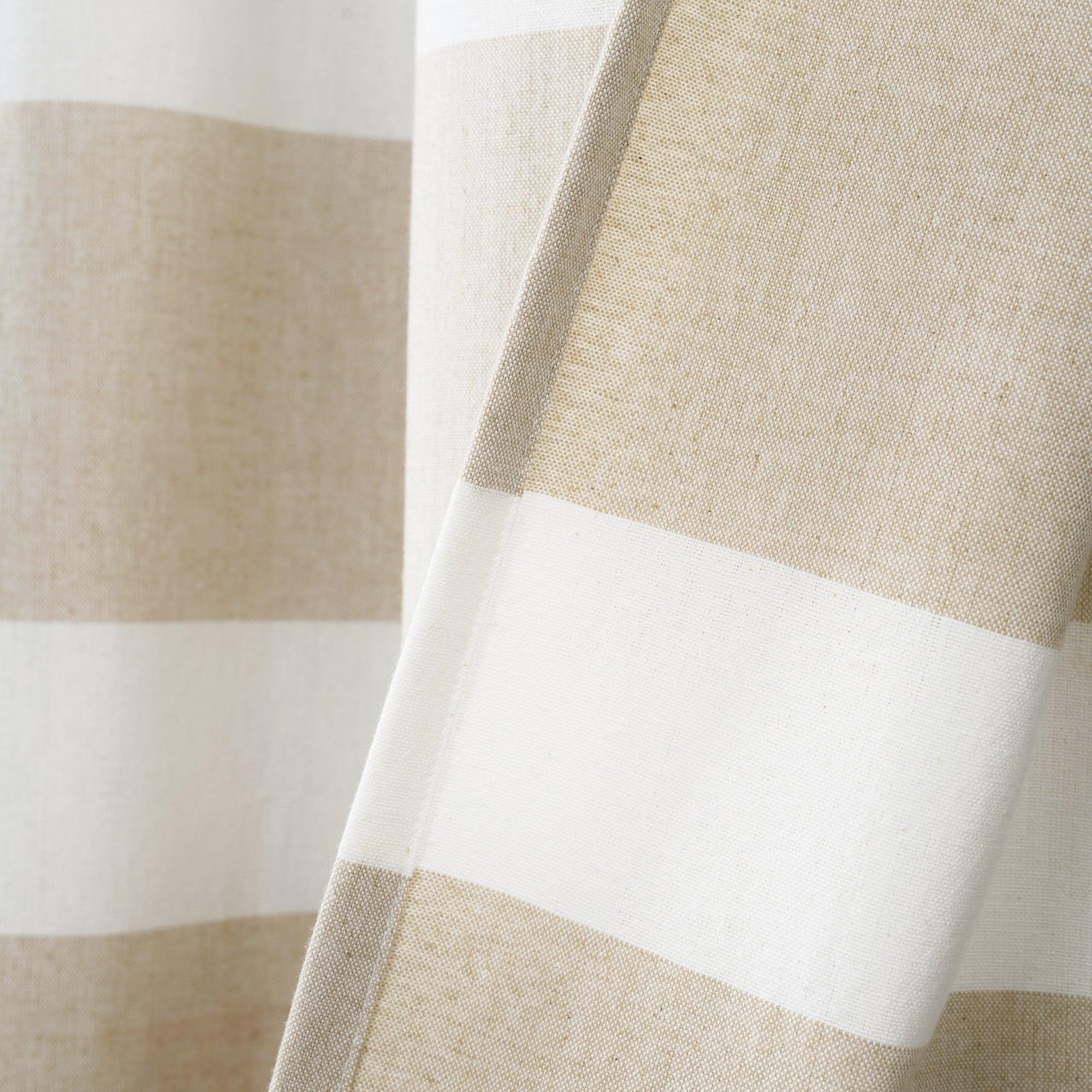 Cape Cod Stripe Yarn Dyed Cotton Window Curtain Panel Set