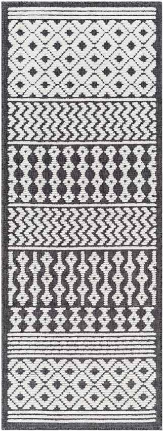 Carrsville Cottage Black Washable Area Rug