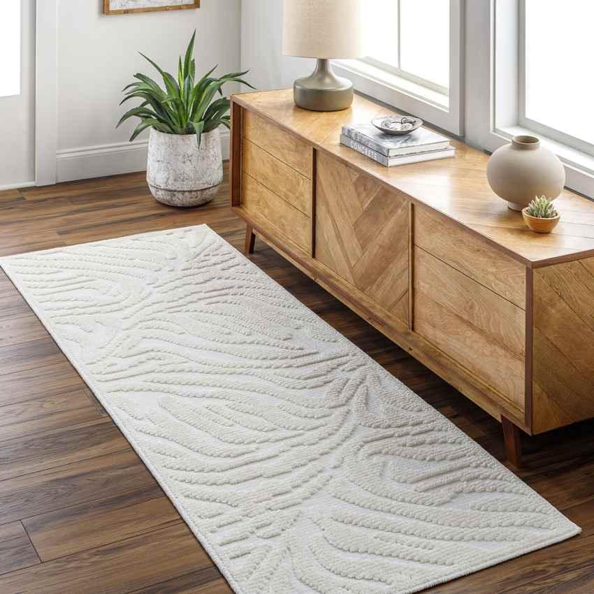 Cedar Vale Modern Light Gray/Ivory Washable Area Rug