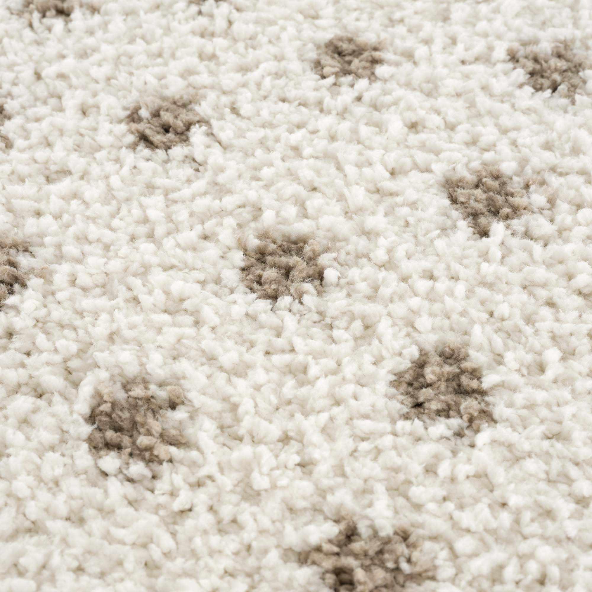 Chaia Dotted Cream & Brown Plush Rug