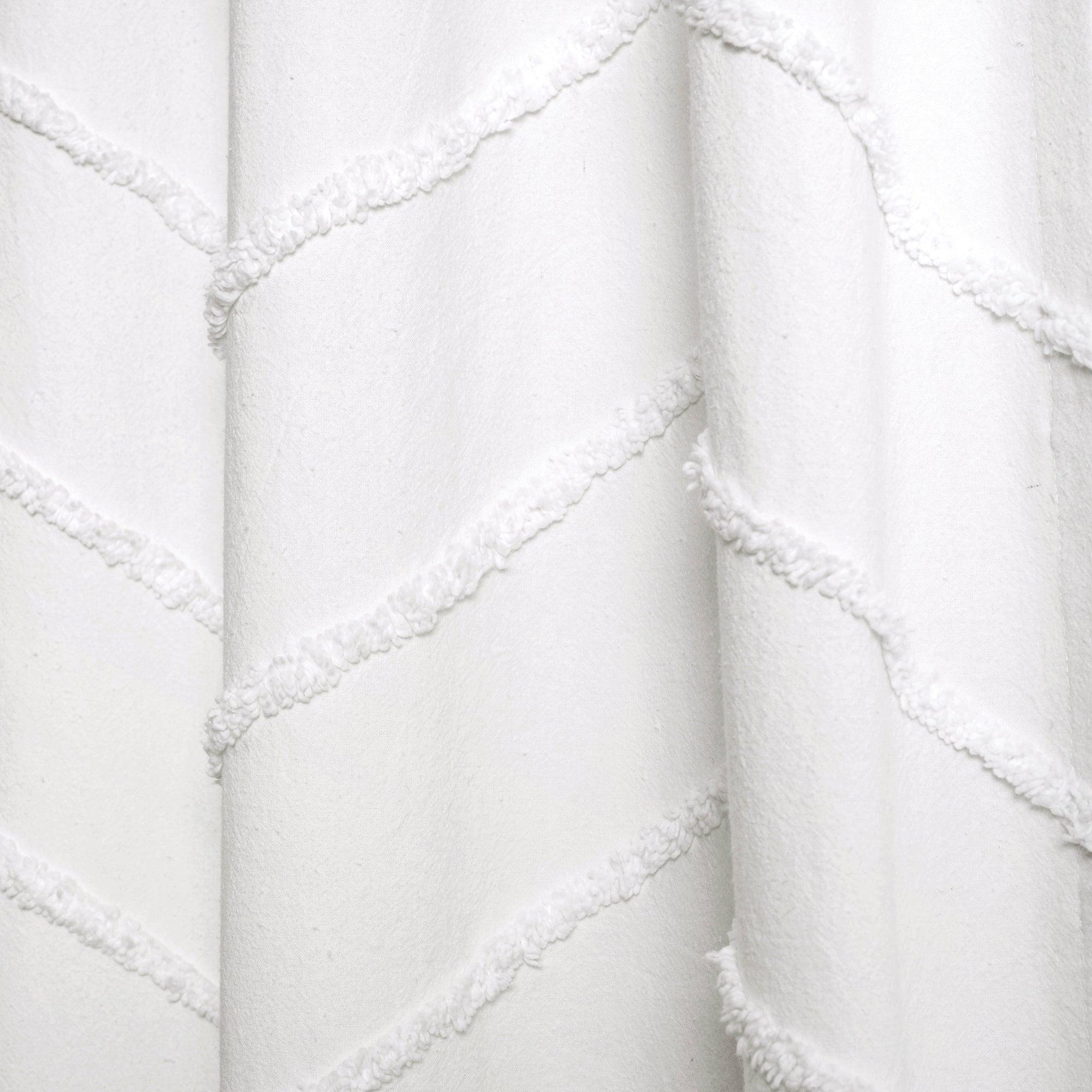 Chenille Chevron Shower Curtain