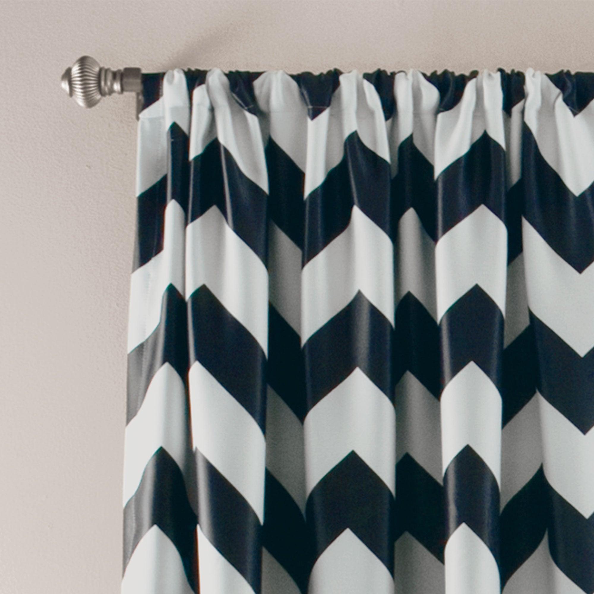 Chevron Blackout Window Curtain Set