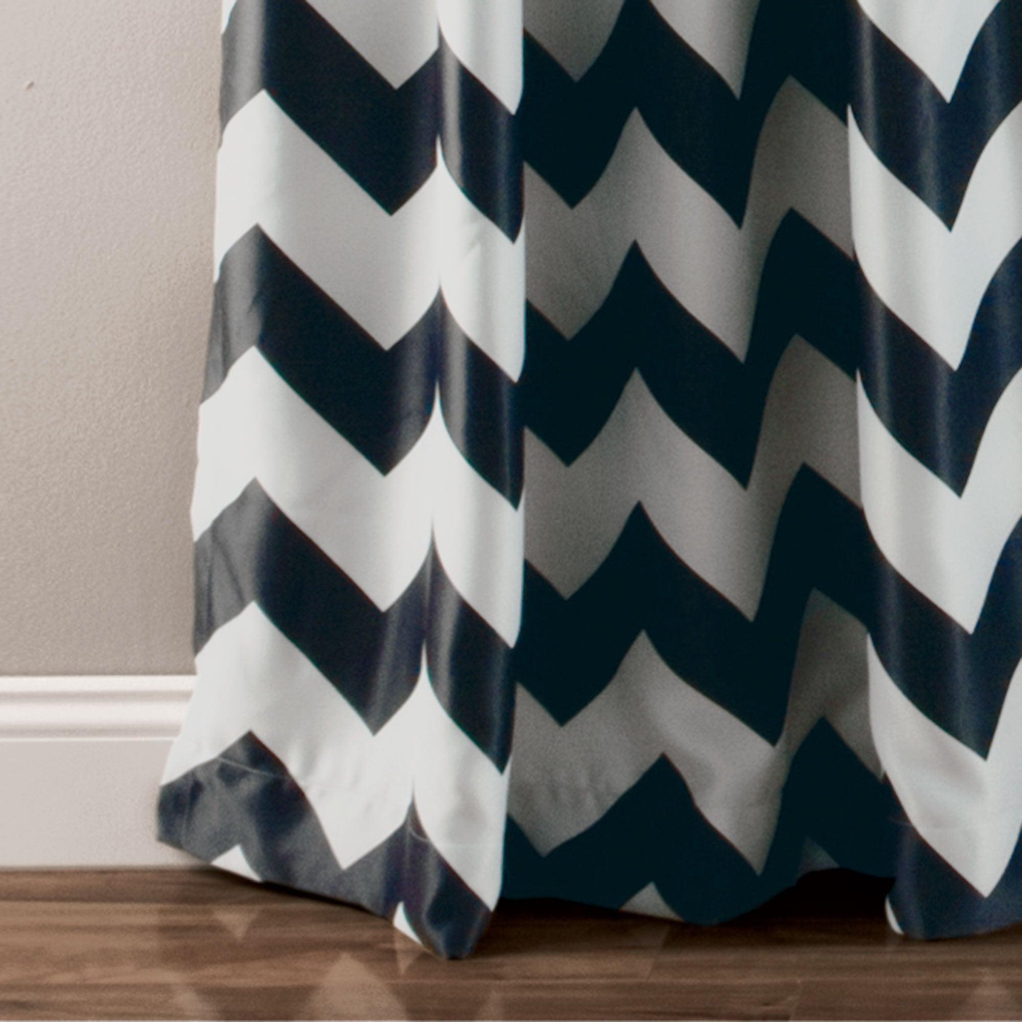 Chevron Blackout Window Curtain Set