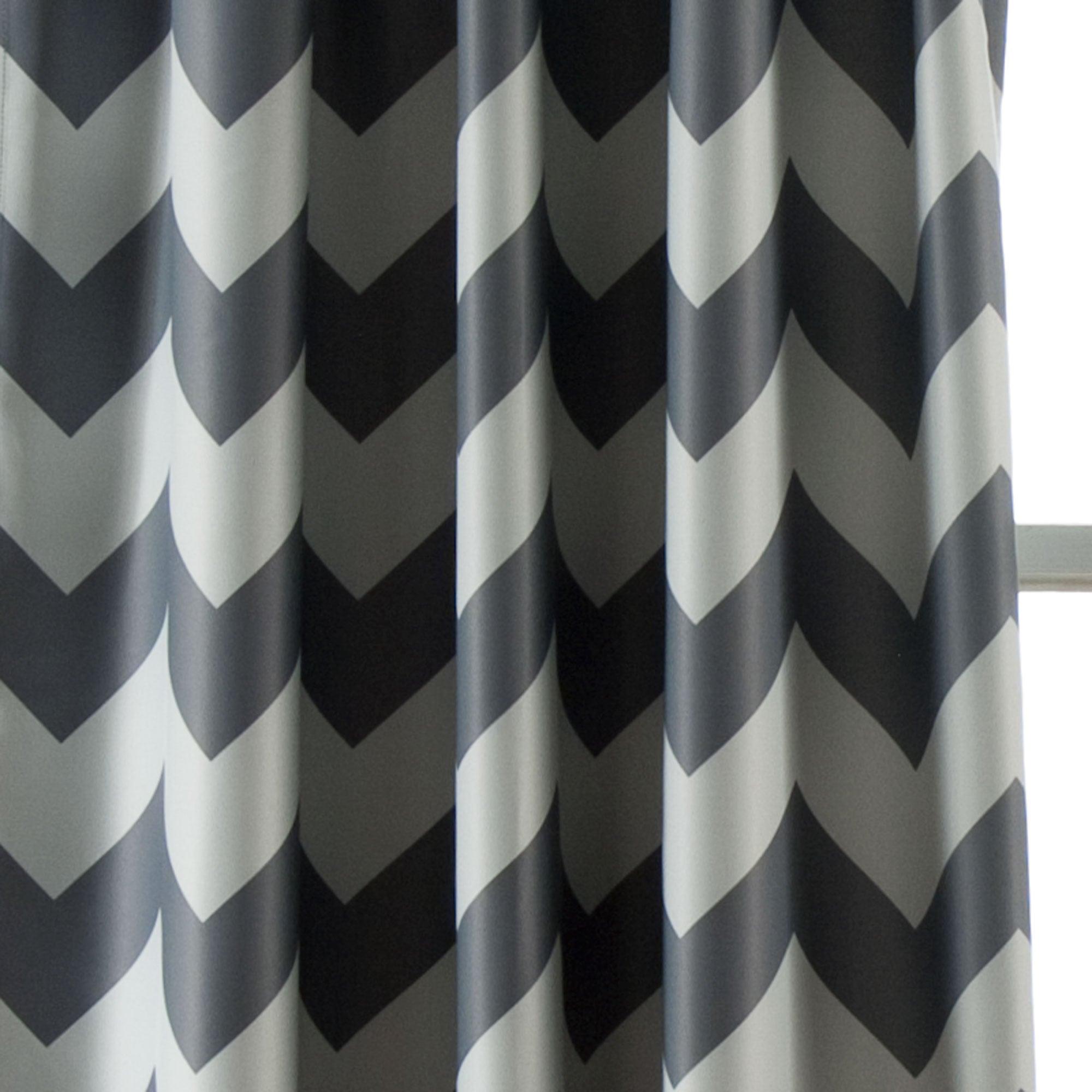 Chevron Blackout Window Curtain Set